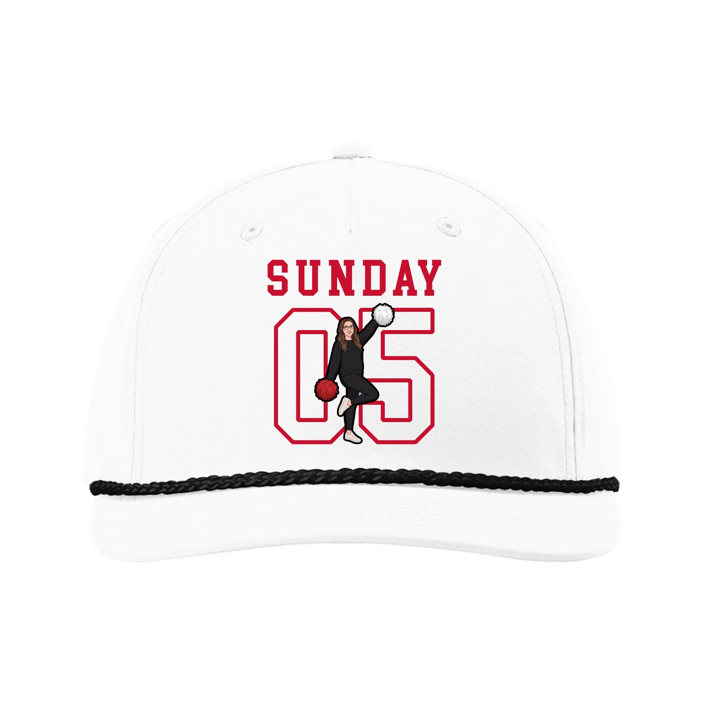 Five-Panel Classic Rope Cap — Shirsey in White