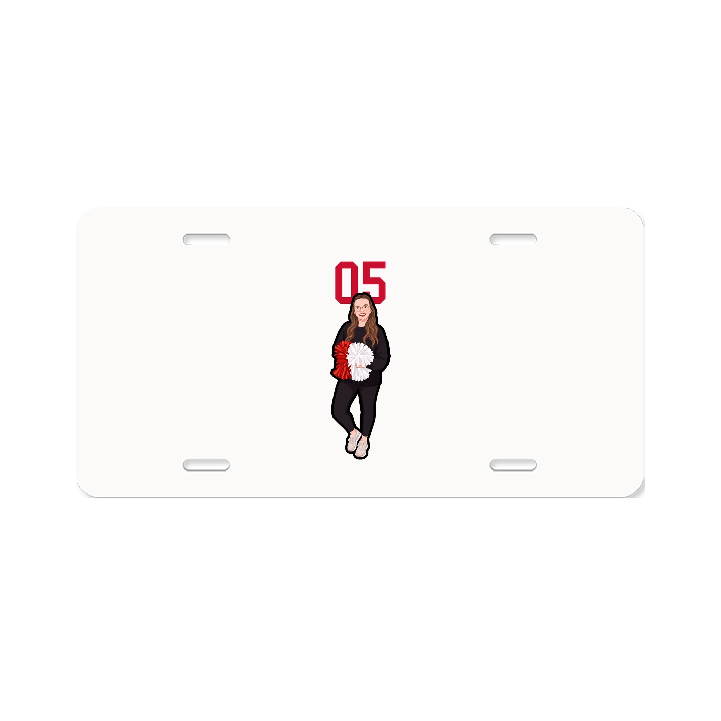 License Plate — Number Top in Classic