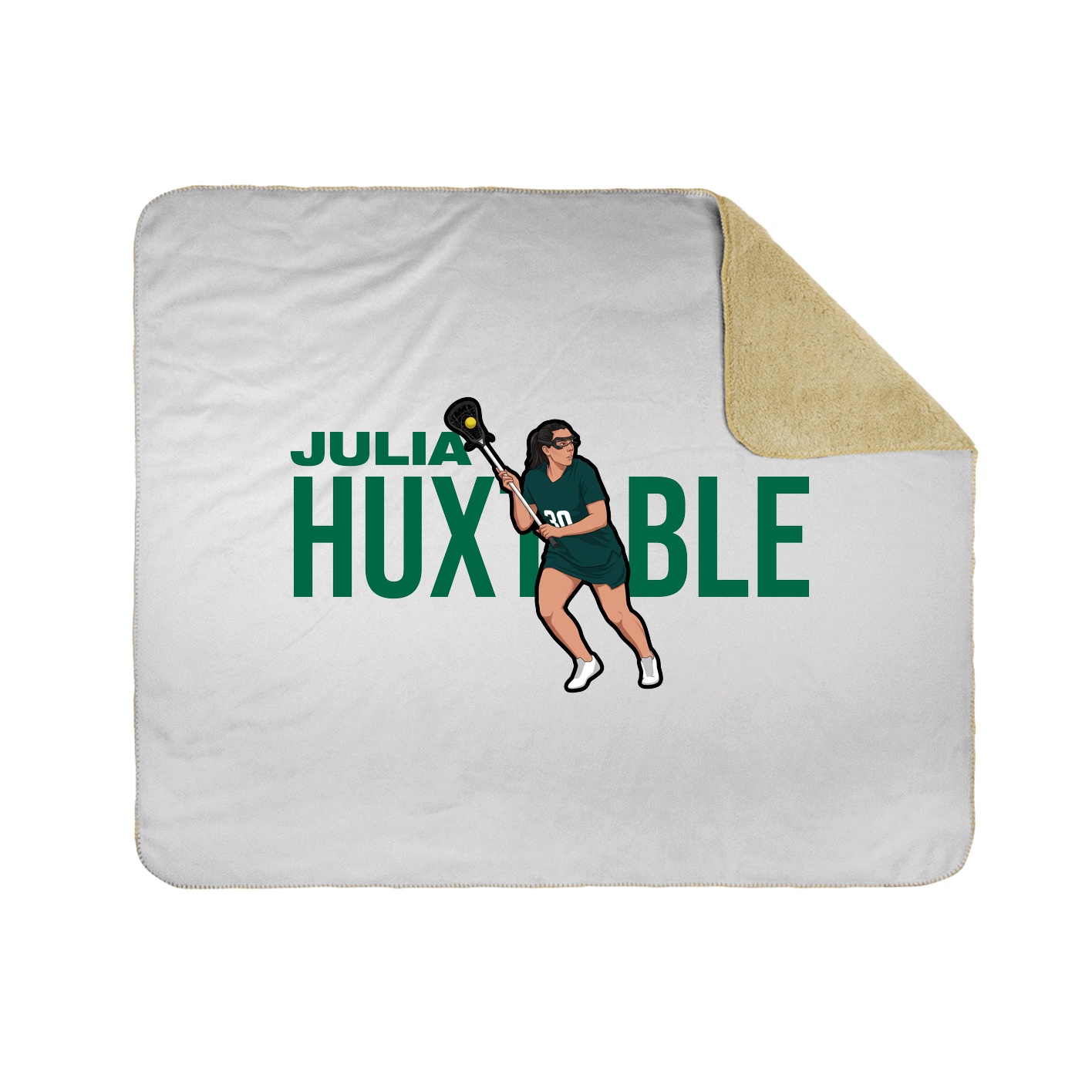 Throw Blanket — Player Name in White