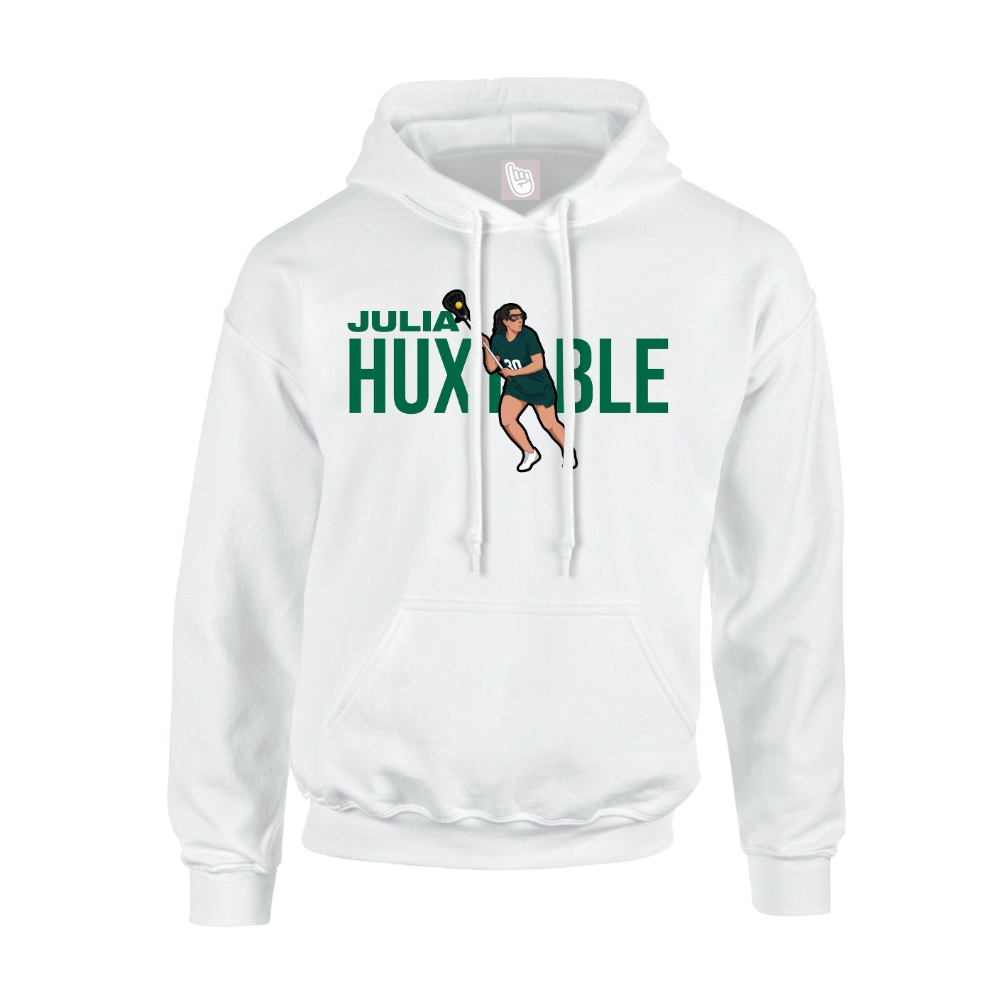 Youth Hoodie — Player Name in White