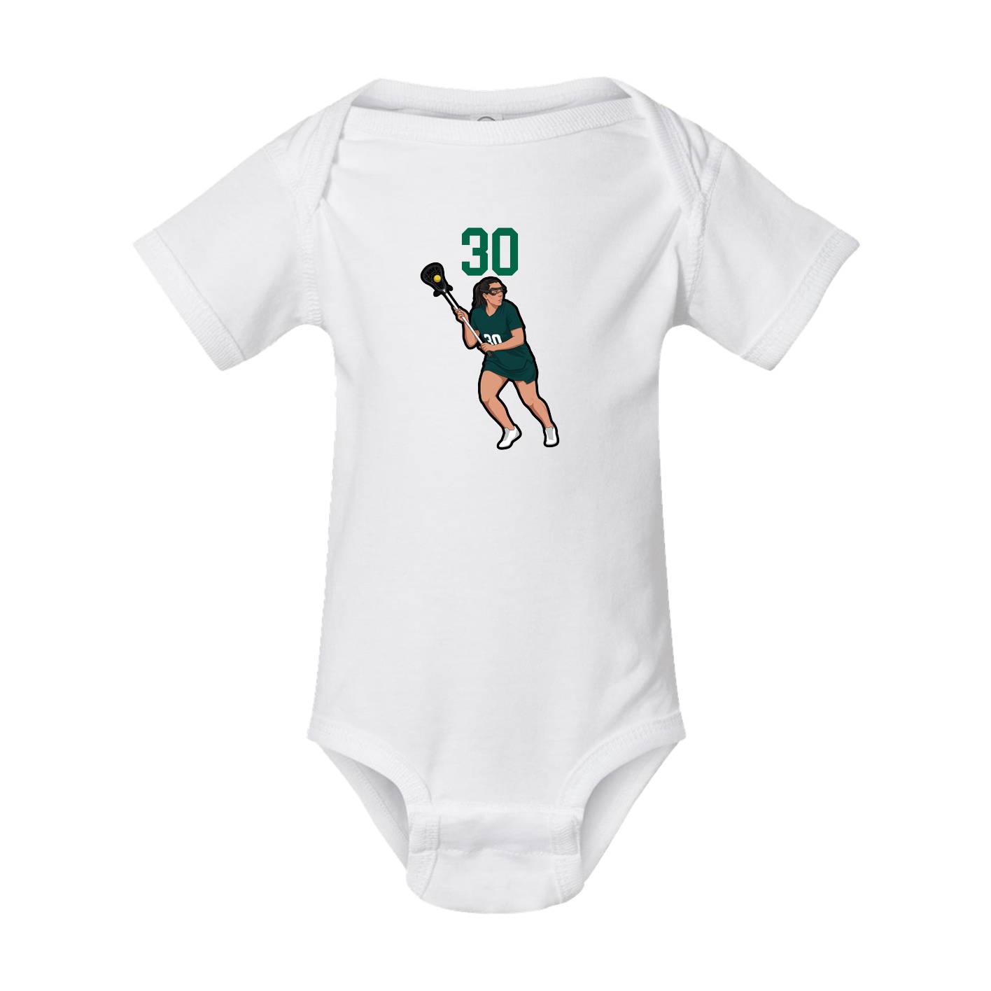 Baby Onesie — Number Top in White