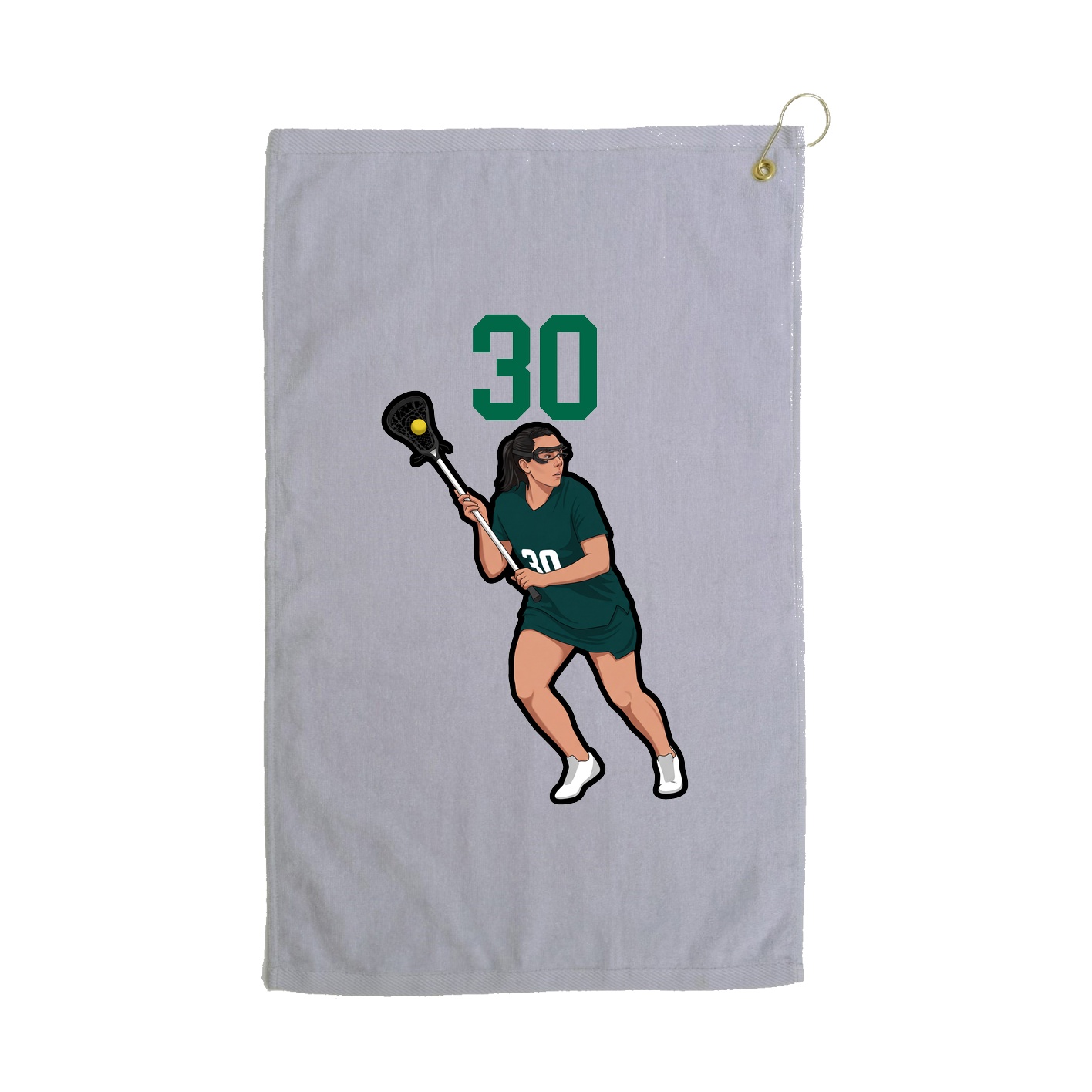 Golf Towel — Number Top in Grey