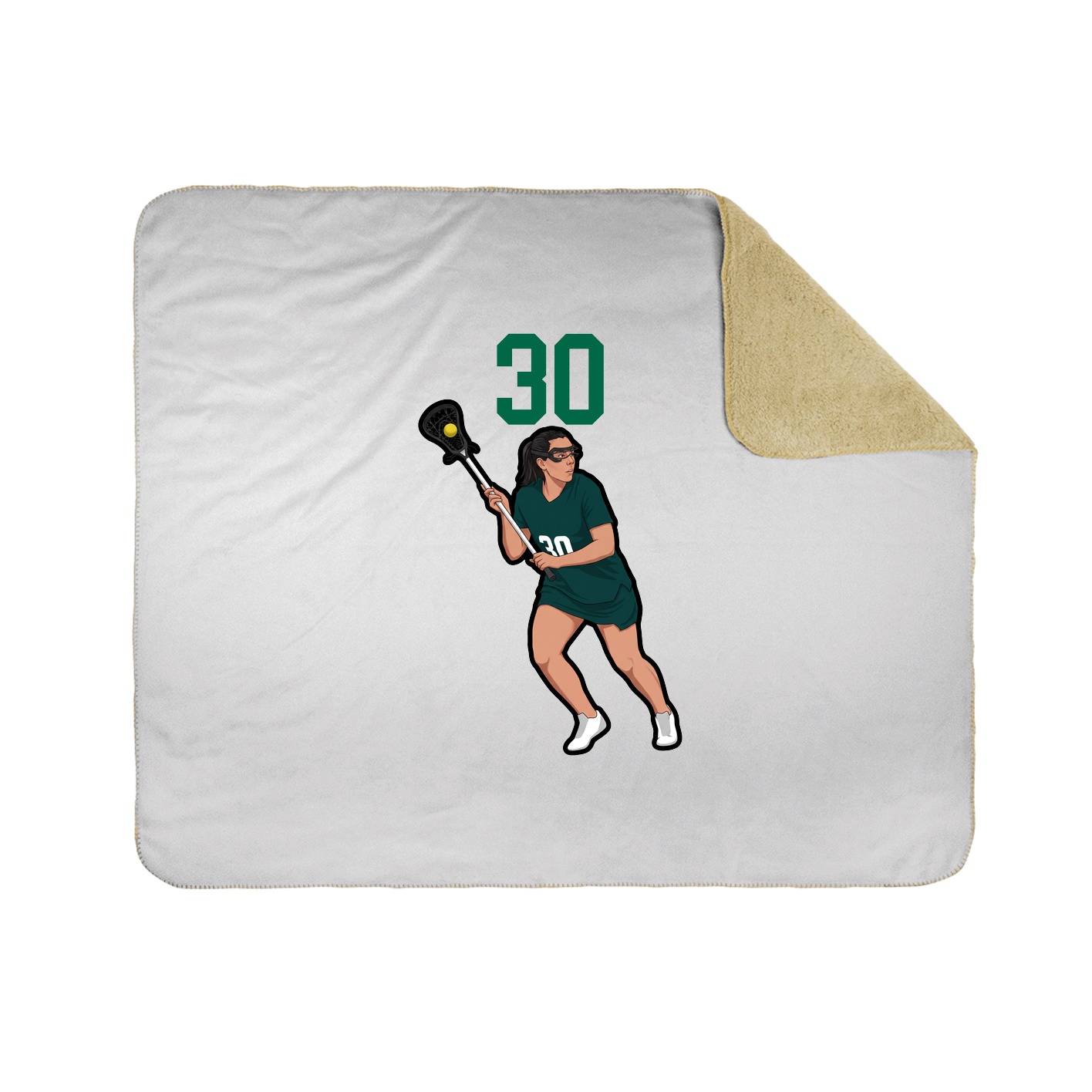 Throw Blanket — Number Top in White