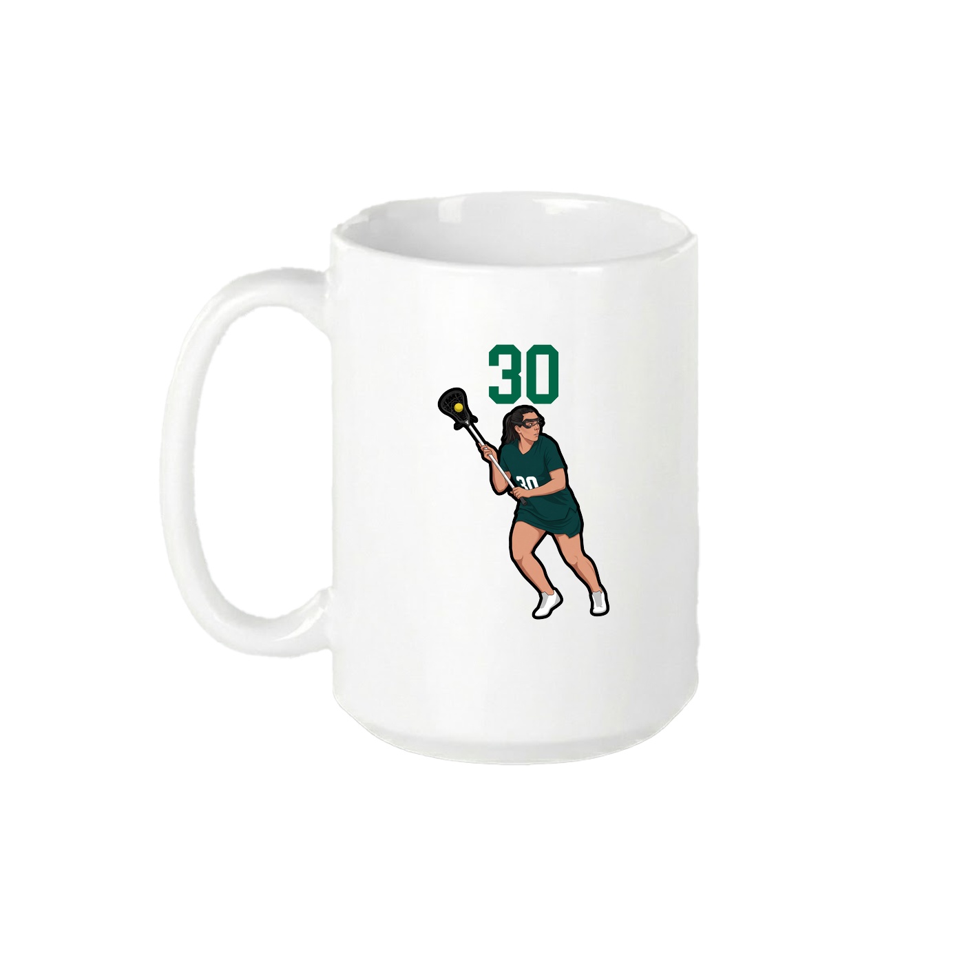 15oz Coffee Mug — Number Top in White