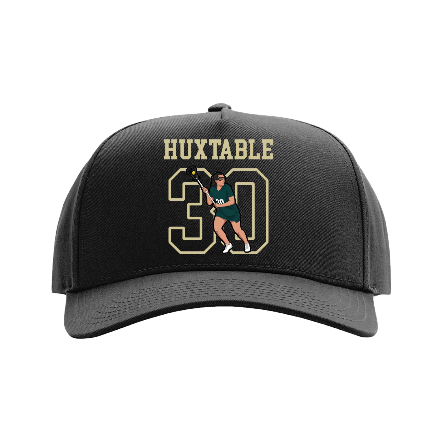 Full Fabric Five-Panel Champ Cap — Shirsey in Black