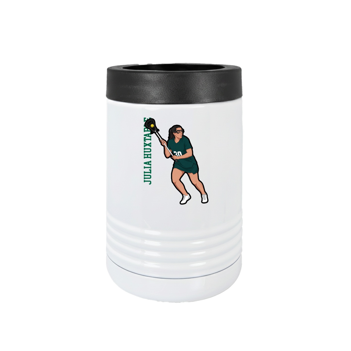 Beverage Holder — Name Vertical in White