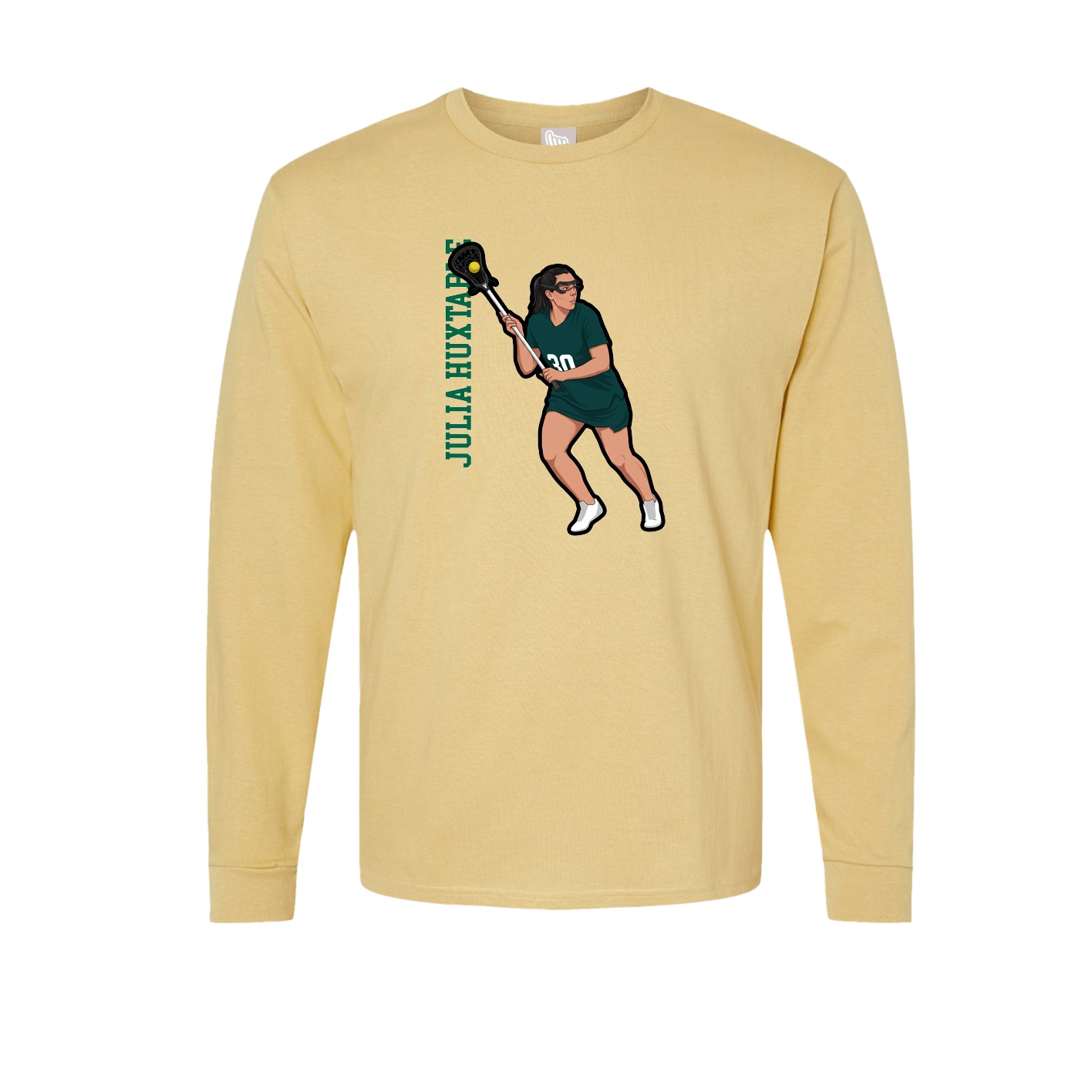Long Sleeve Tee — Name Vertical in Vegas Gold
