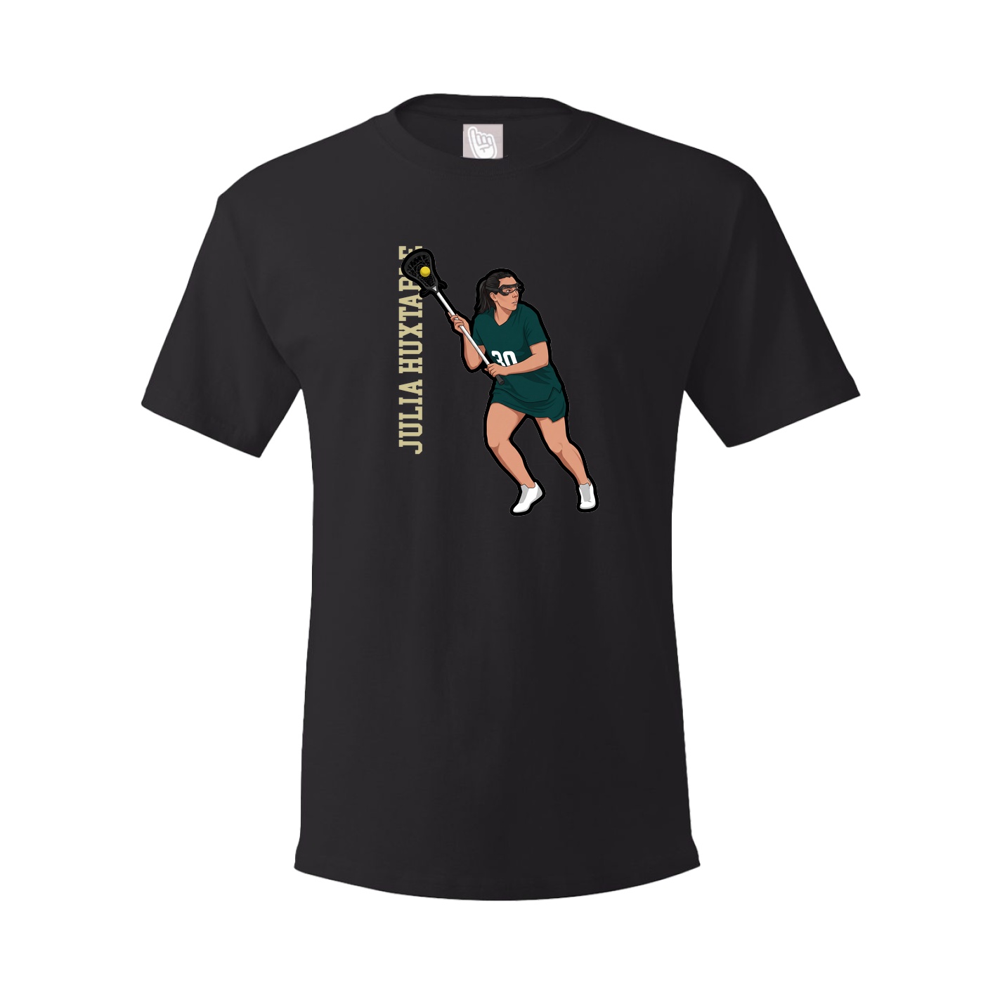 Youth Tee — Name Vertical in Black