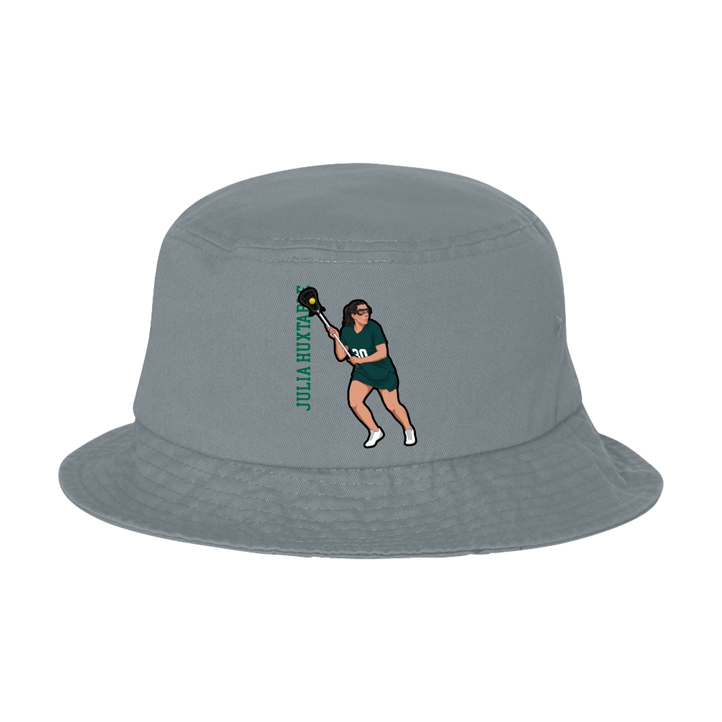 Bucket Cap — Name Vertical in Grey