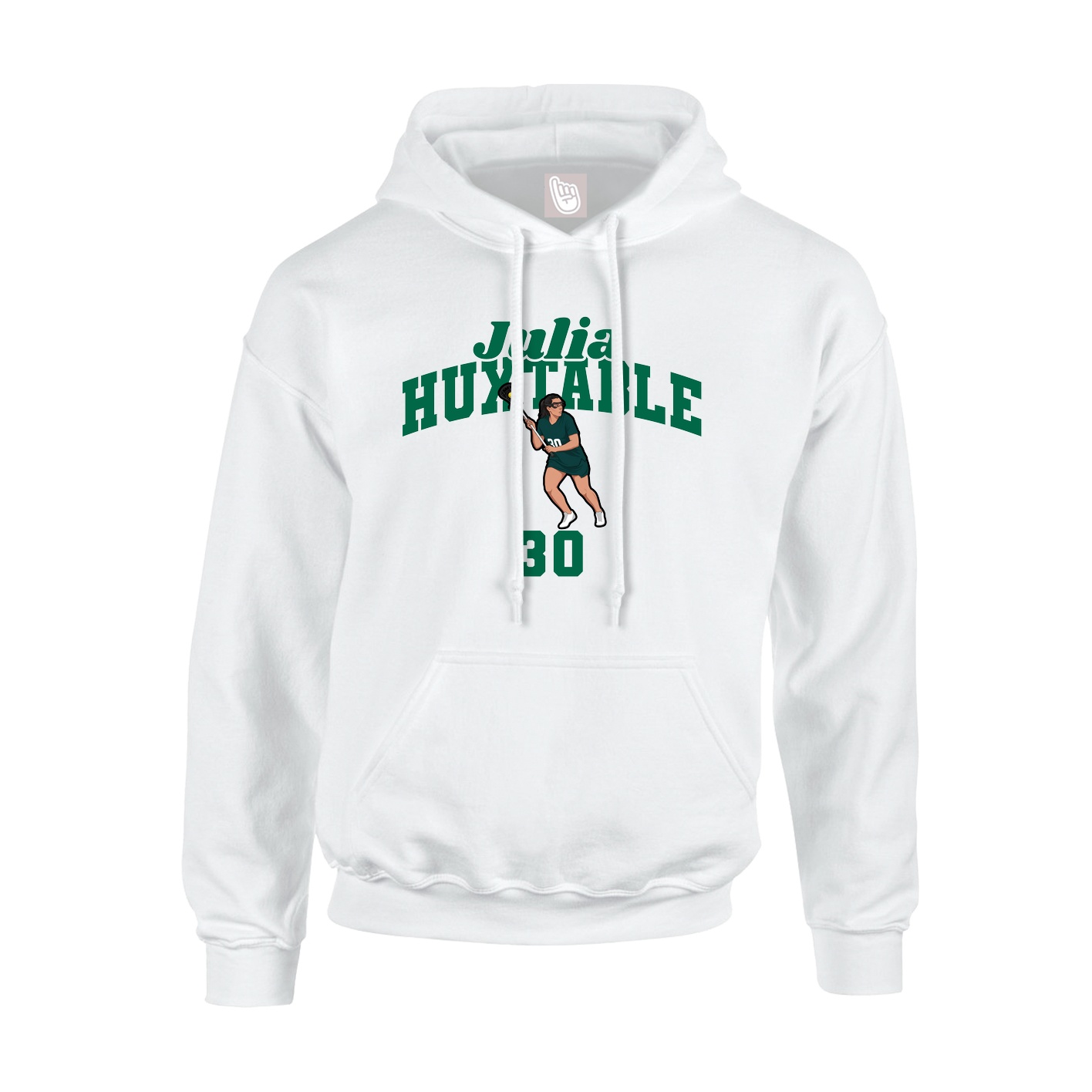 Hoodie — Signature Arch in White