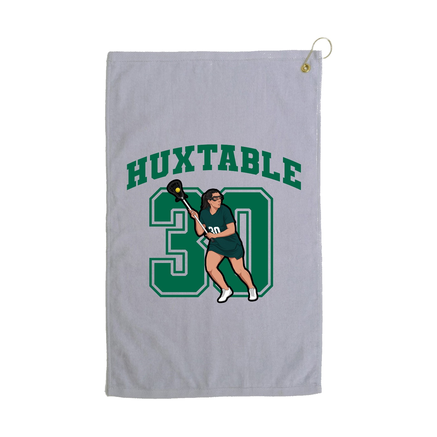 Golf Towel — Number in Grey