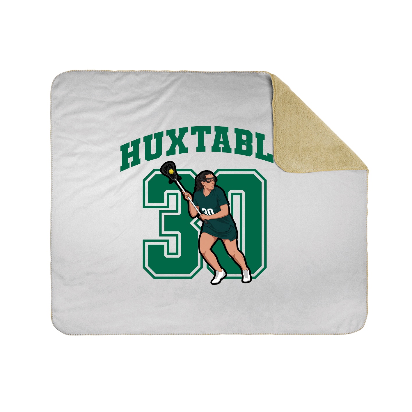 Throw Blanket — Number in White