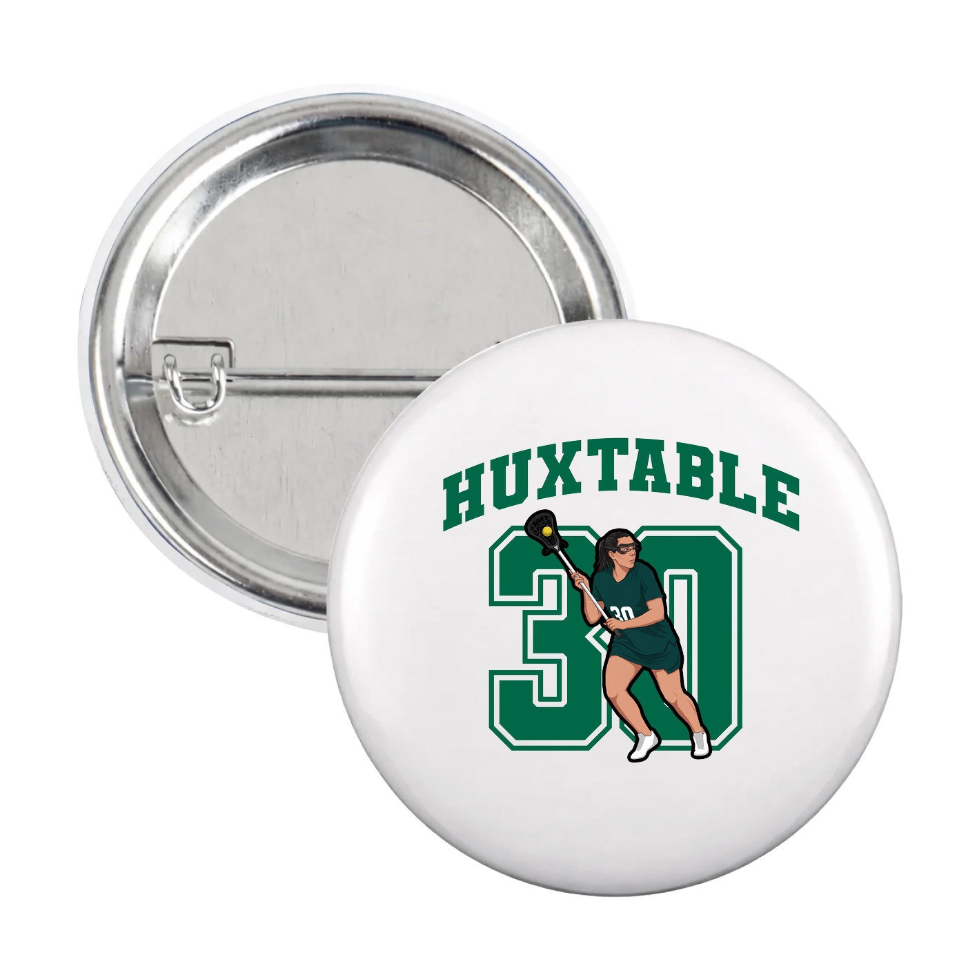 Game Day Button — Number in White