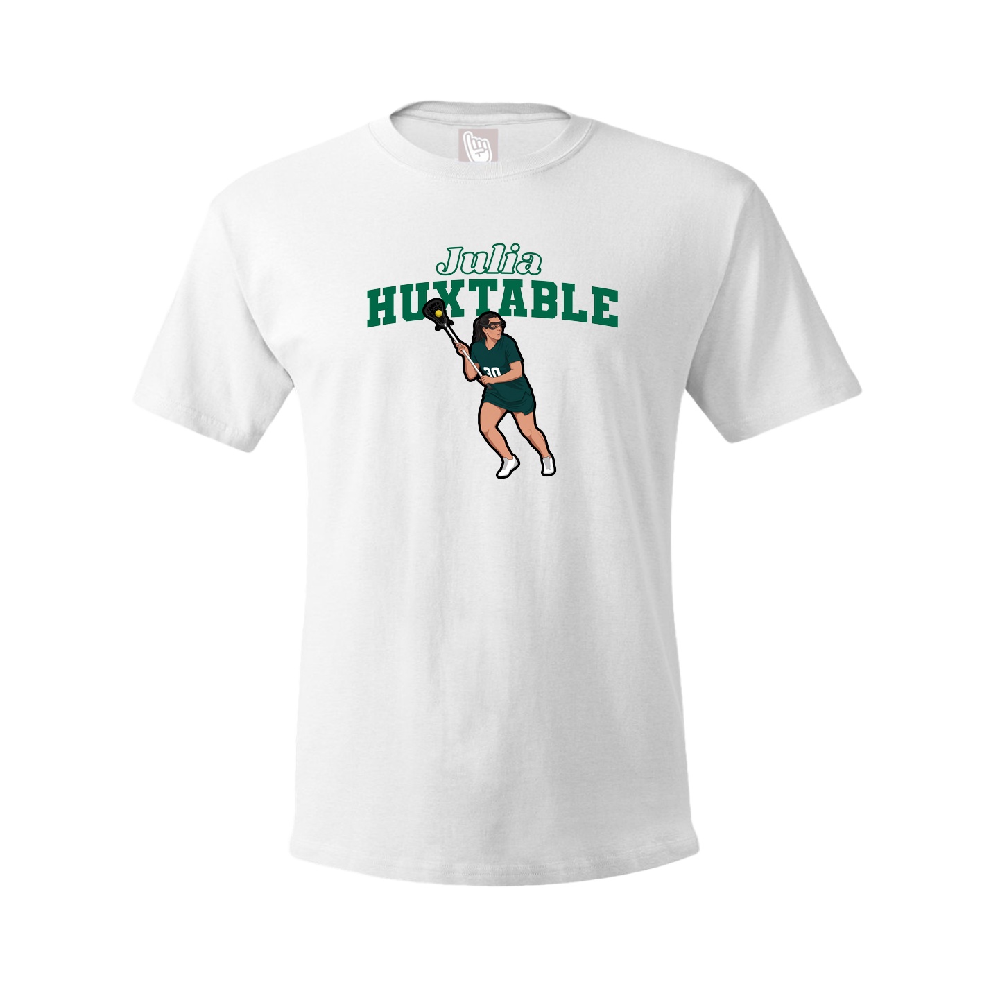 Youth Tee — Name Arch in White