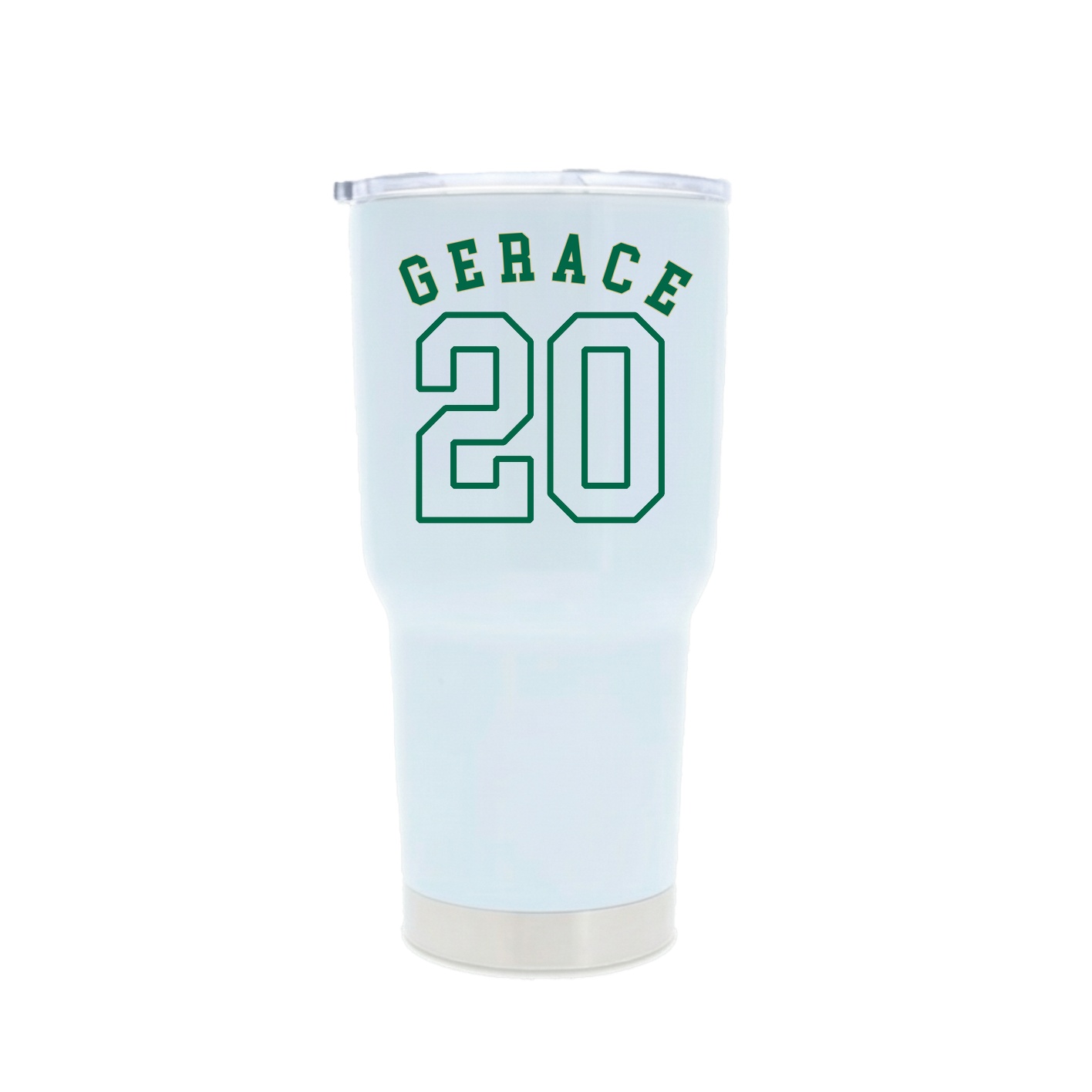 30oz Stainless Steel Tumbler — Shirsey Arch in White