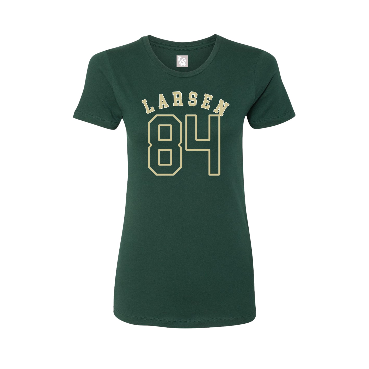 Fitted Women's Tee — Shirsey Arch in Green