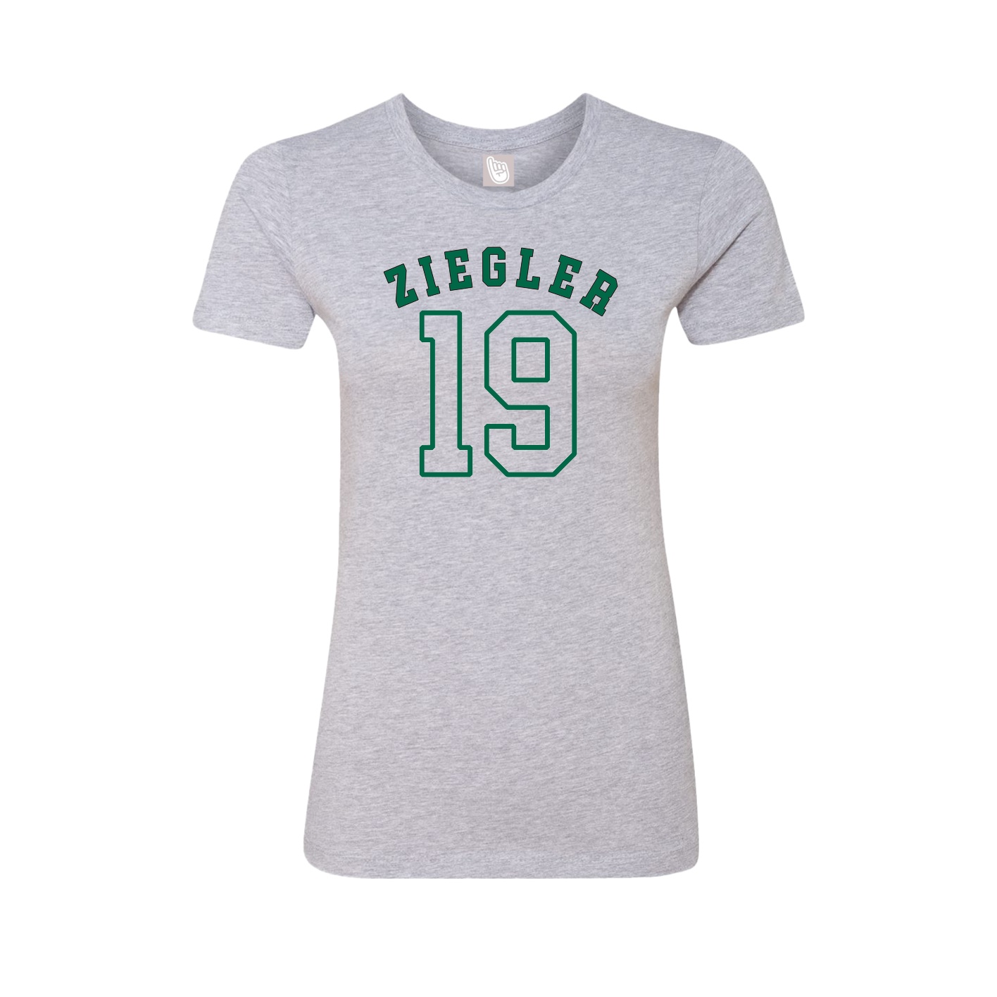 Fitted Women's Tee — Shirsey Arch in Grey