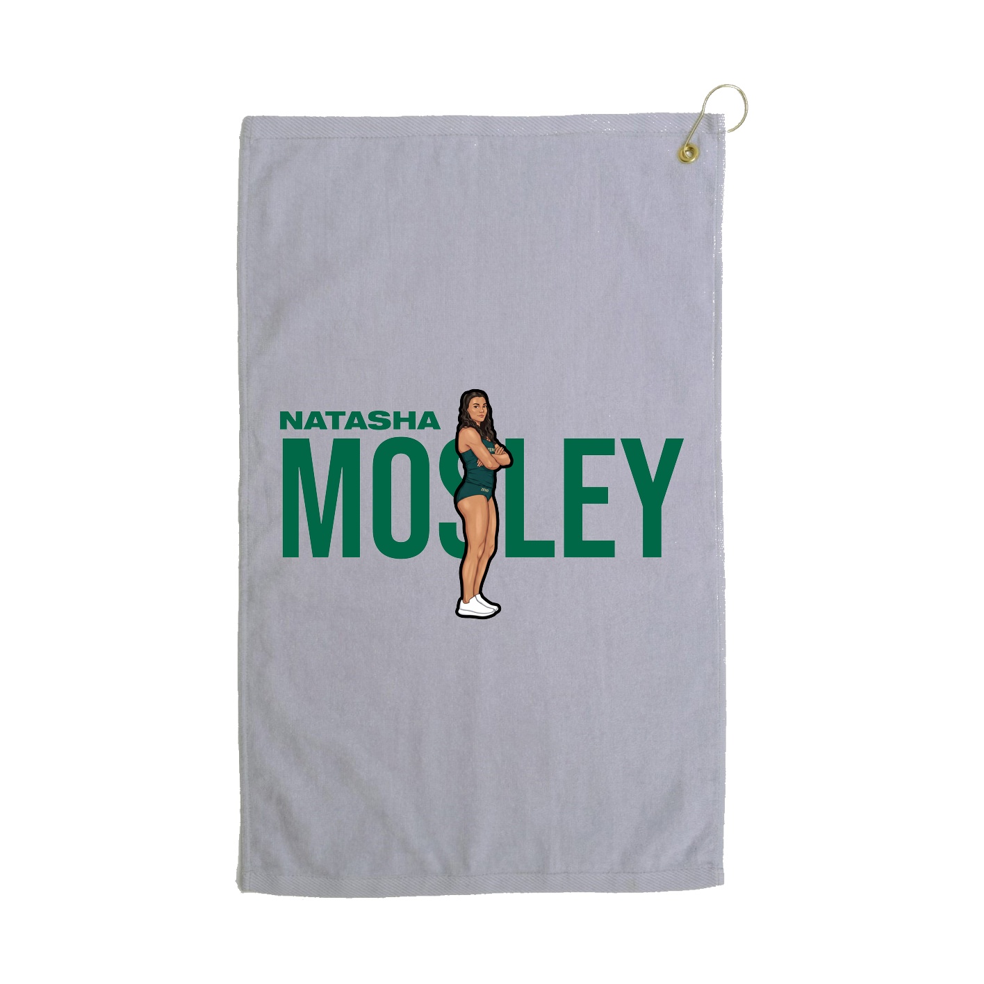 Golf Towel — Player Name in Grey