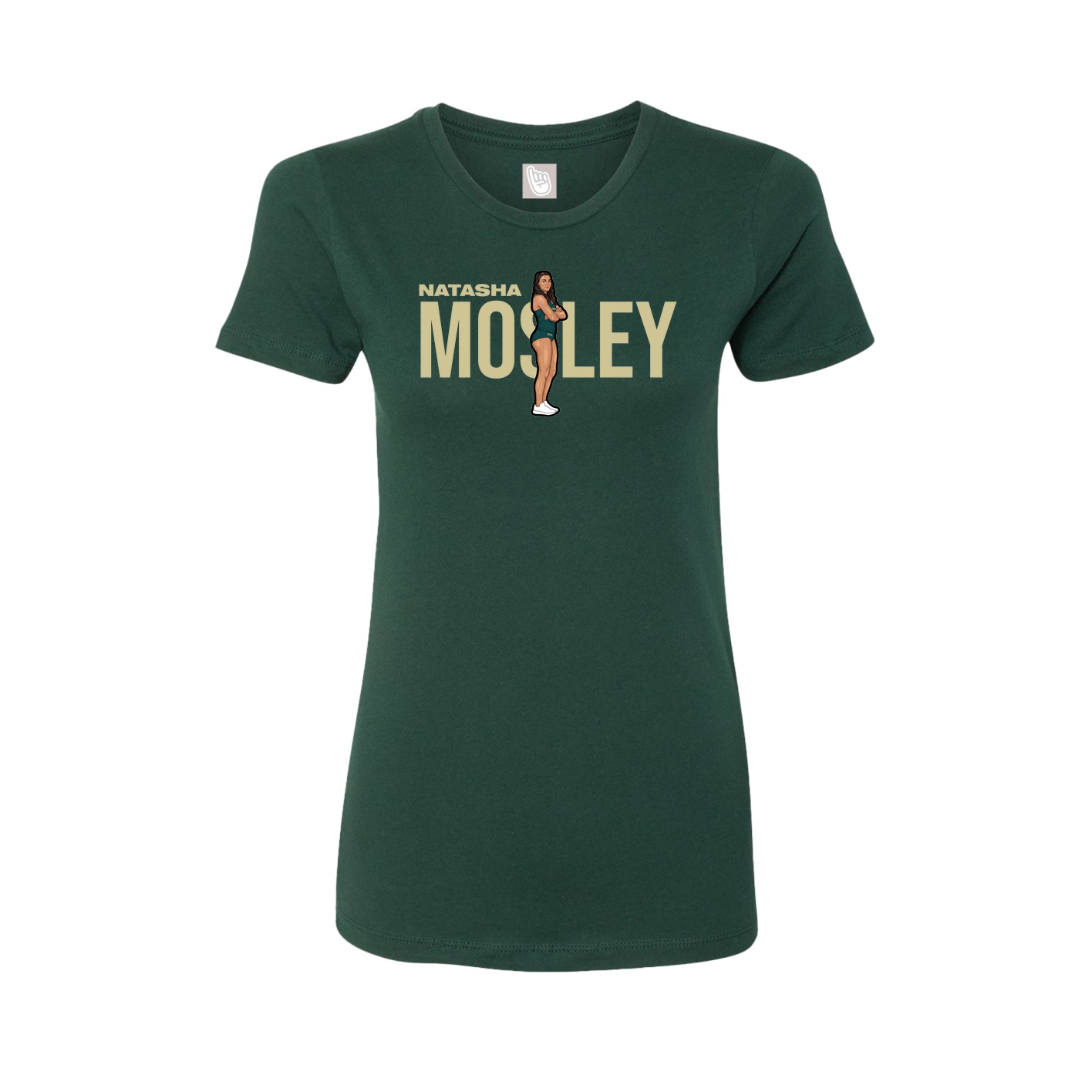 Womens Tee — Player Name in Green