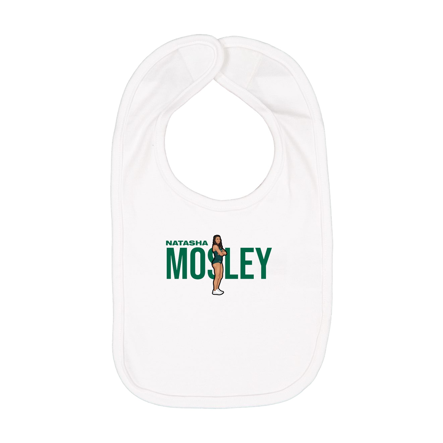 Infant Bib — Player Name in White