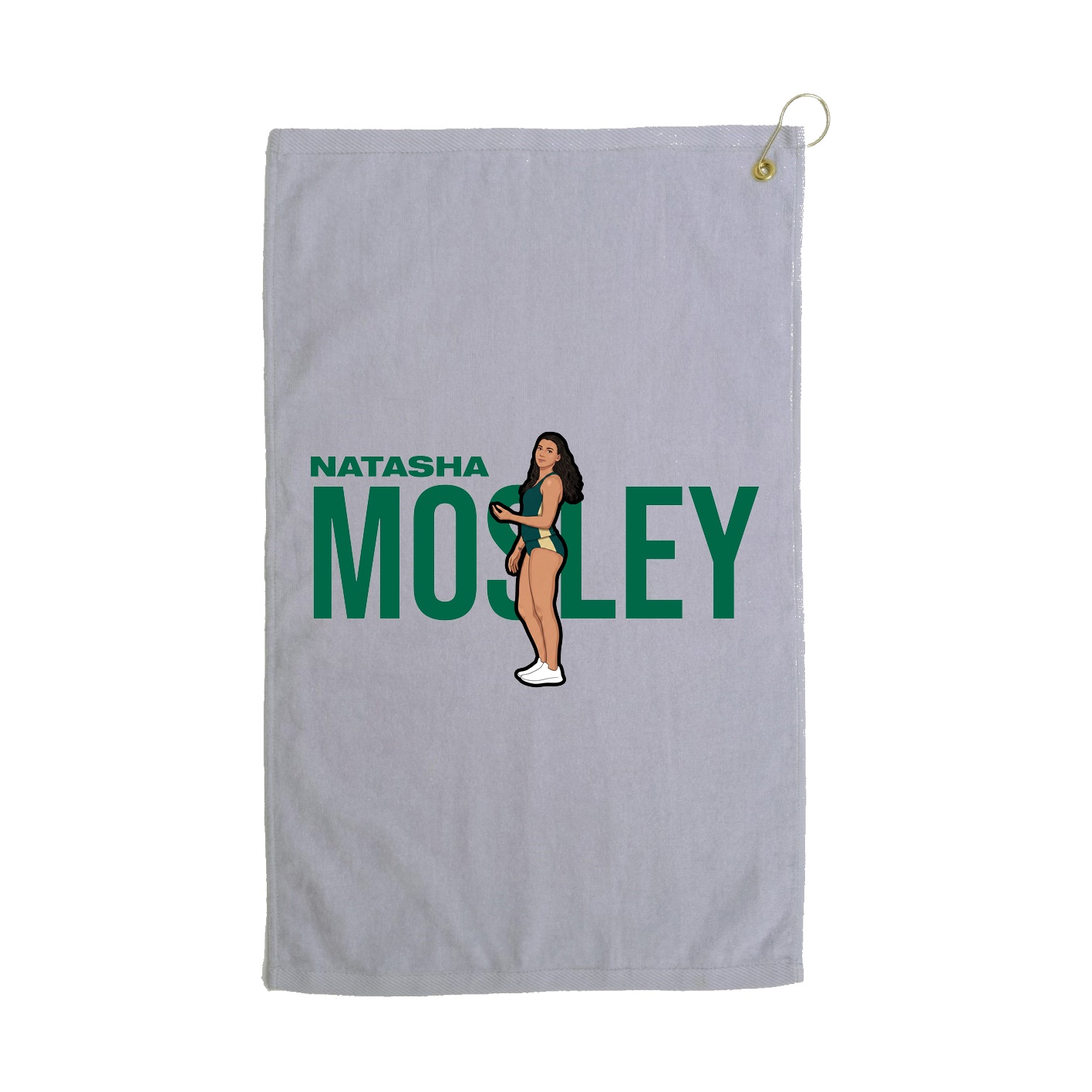 Golf Towel — Player Name in Grey