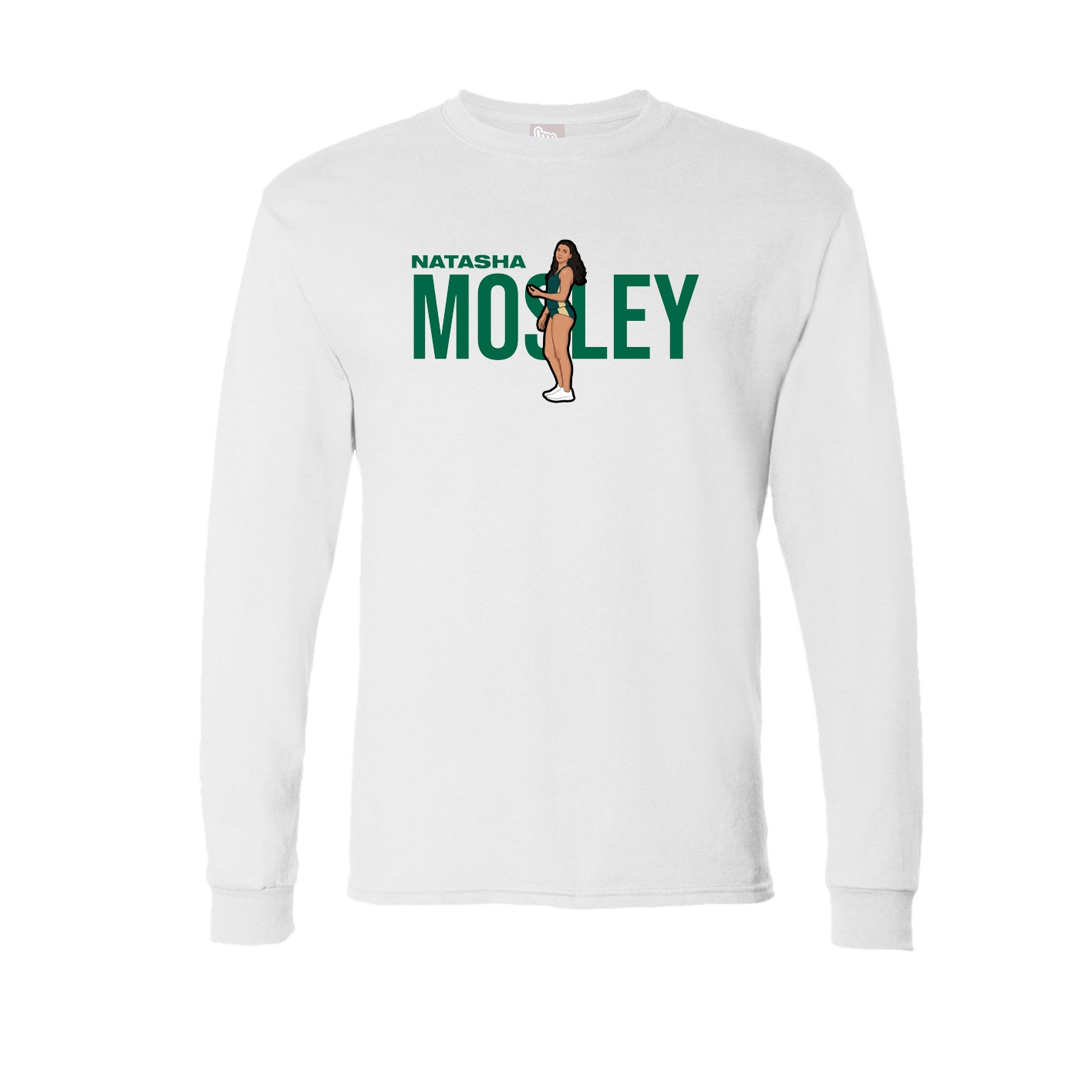 Long Sleeve Tee — Player Name in White