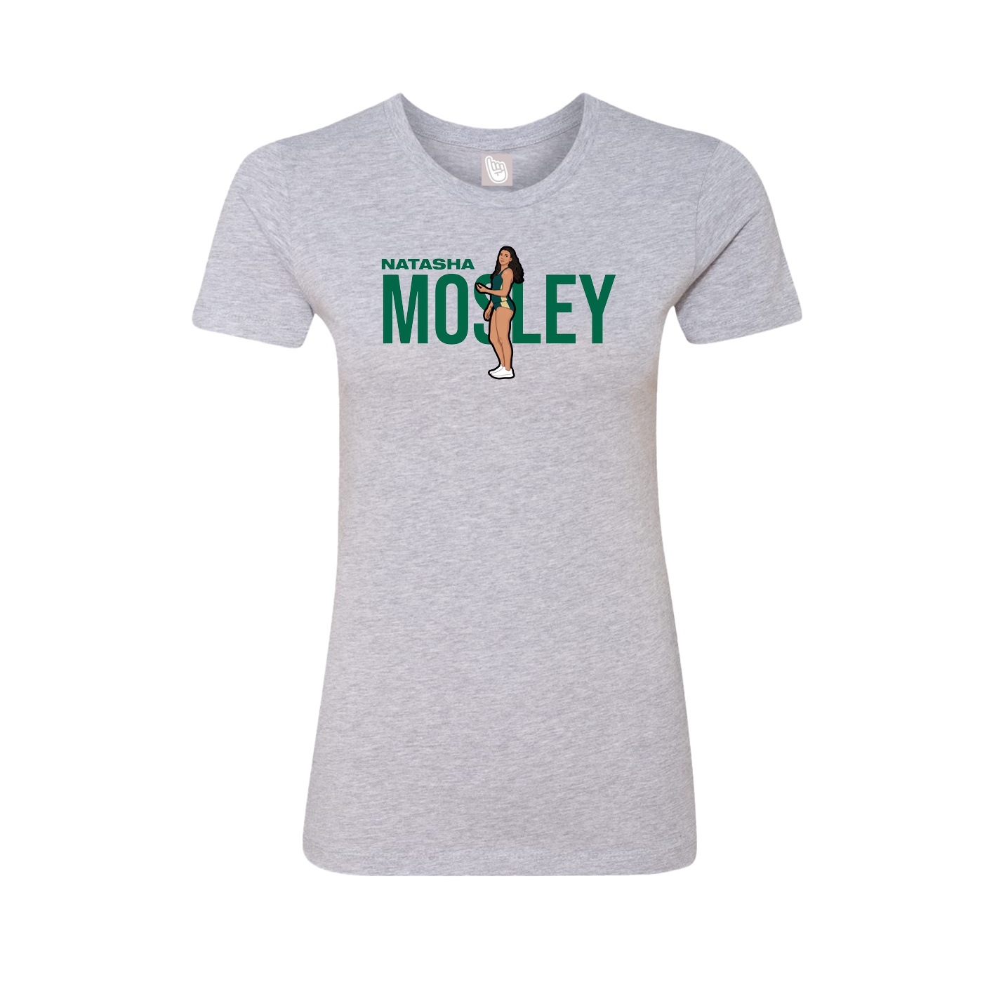 Womens Tee — Player Name in Grey