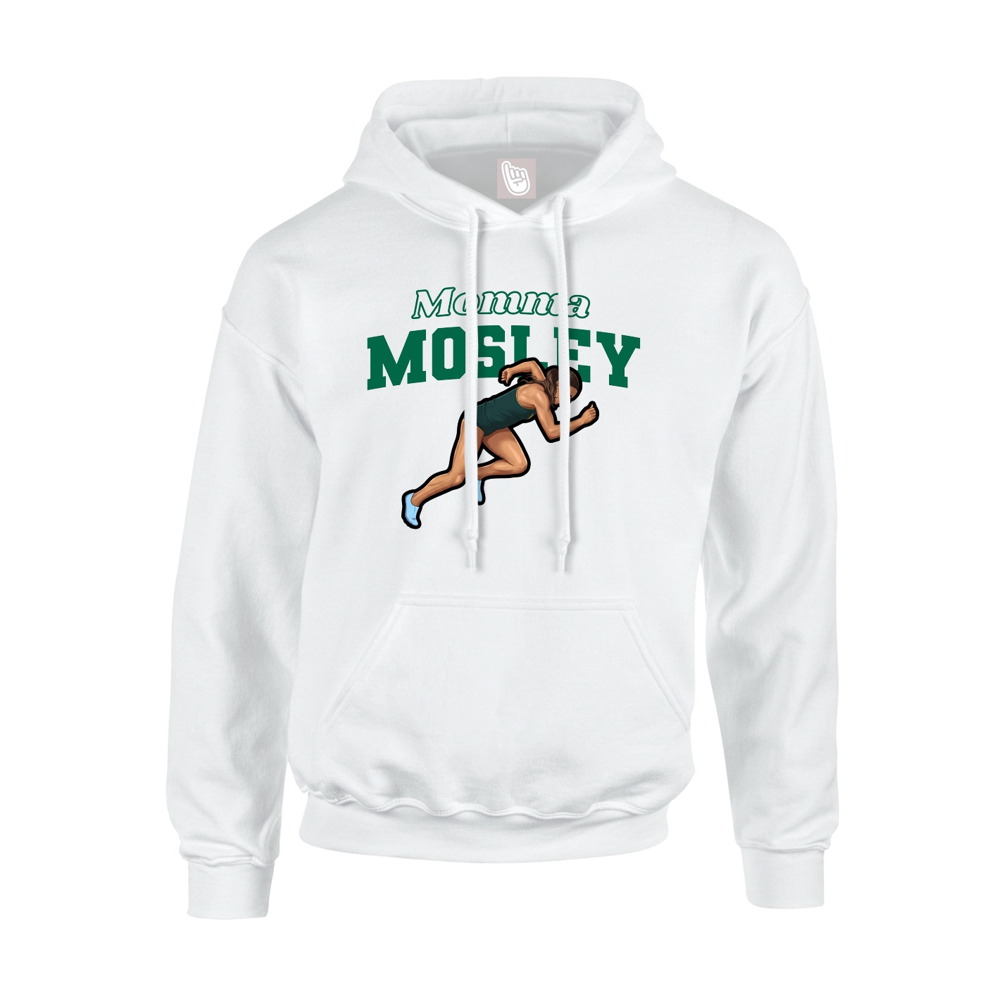 Hoodie — Mothers Day Block in White