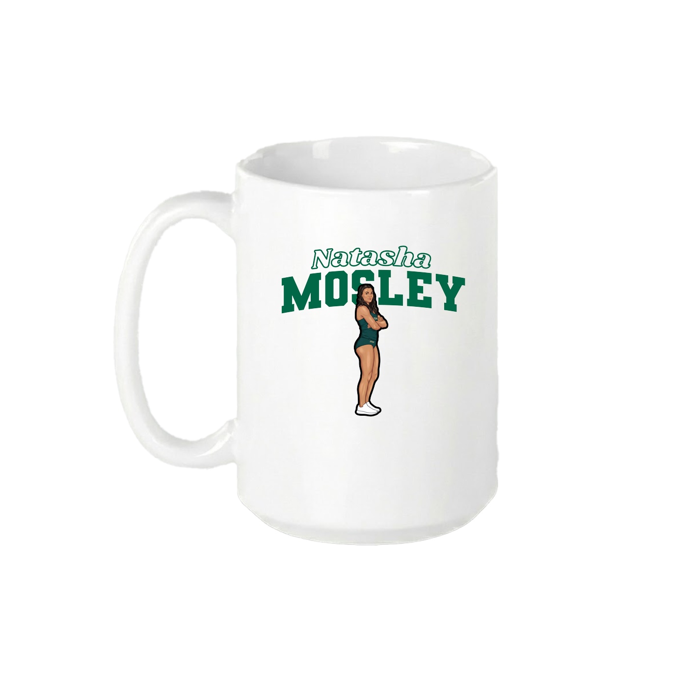 15oz Coffee Mug — Name Arch in White