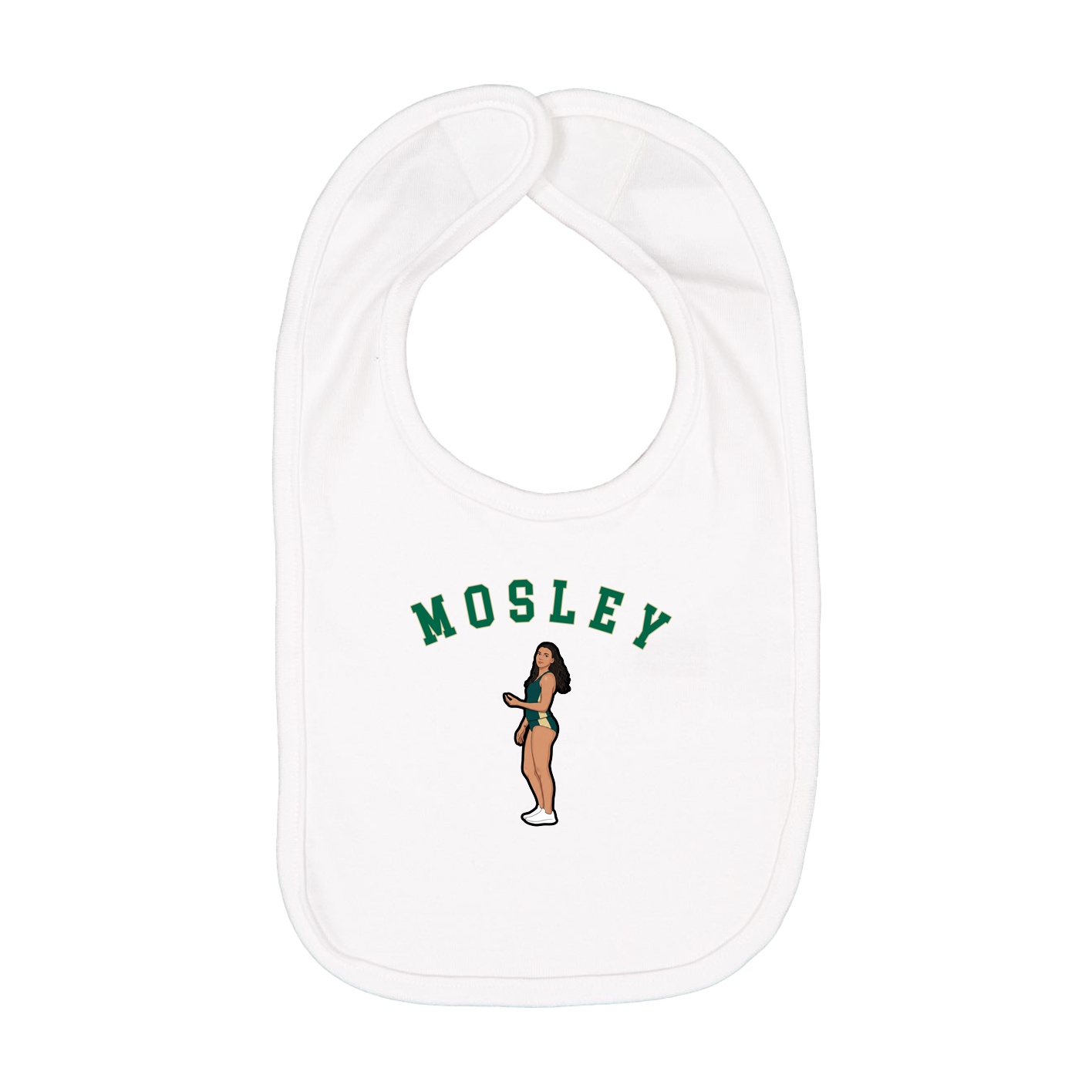 Infant Bib — Shirsey Arch in White