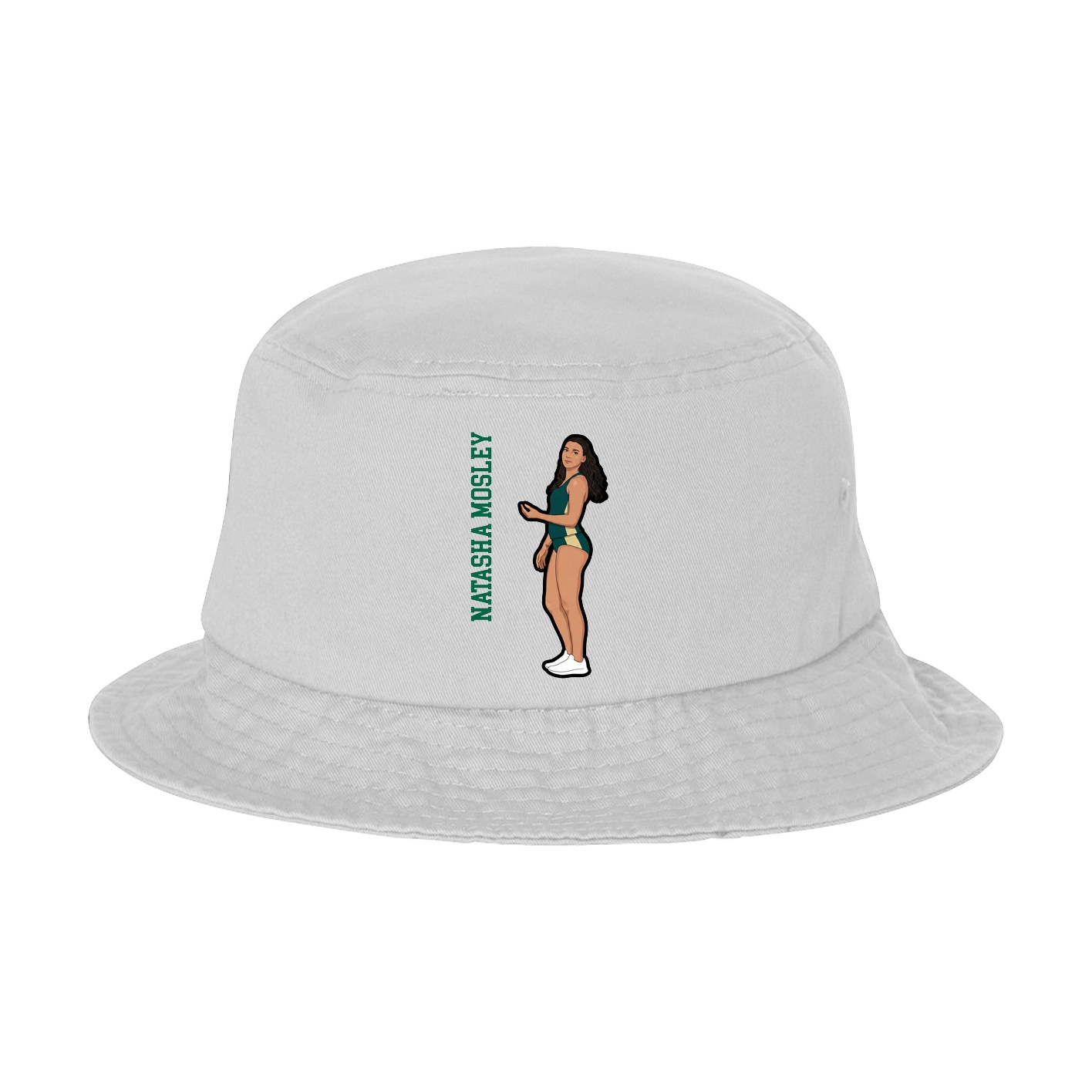 Bucket Cap — Name Vertical in White