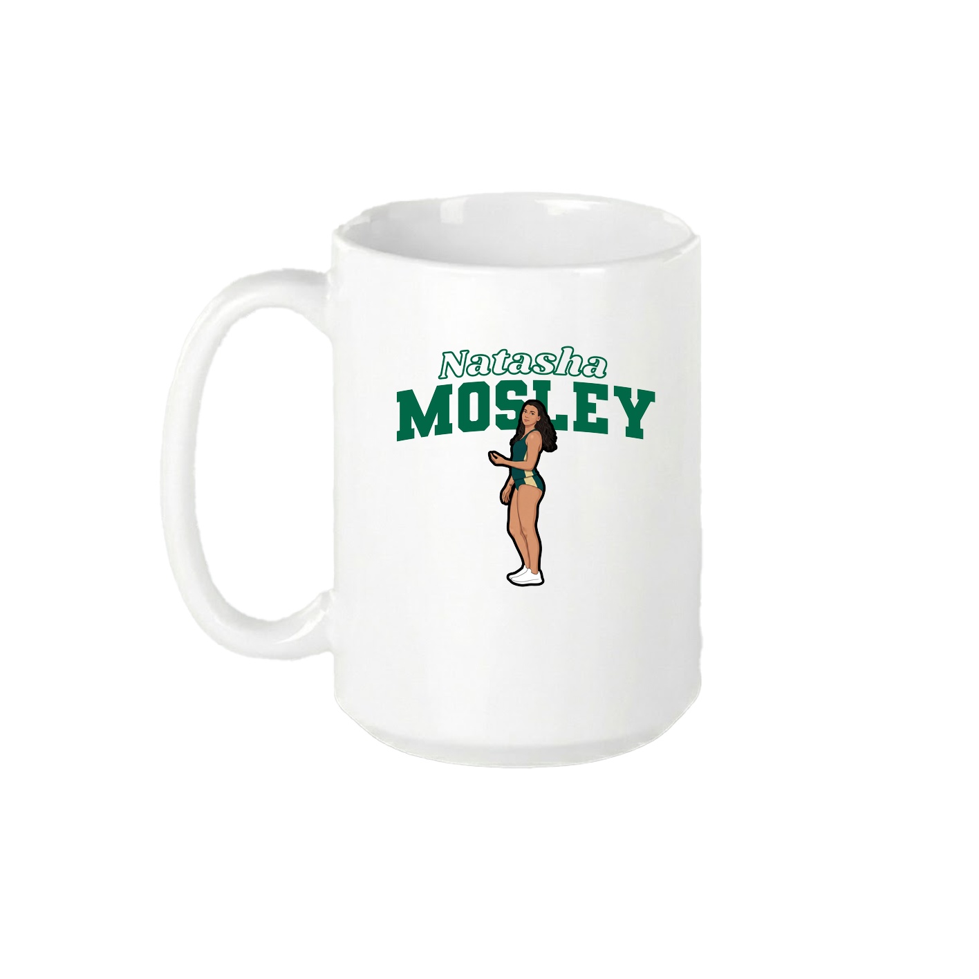 15oz Coffee Mug — Name Arch in White