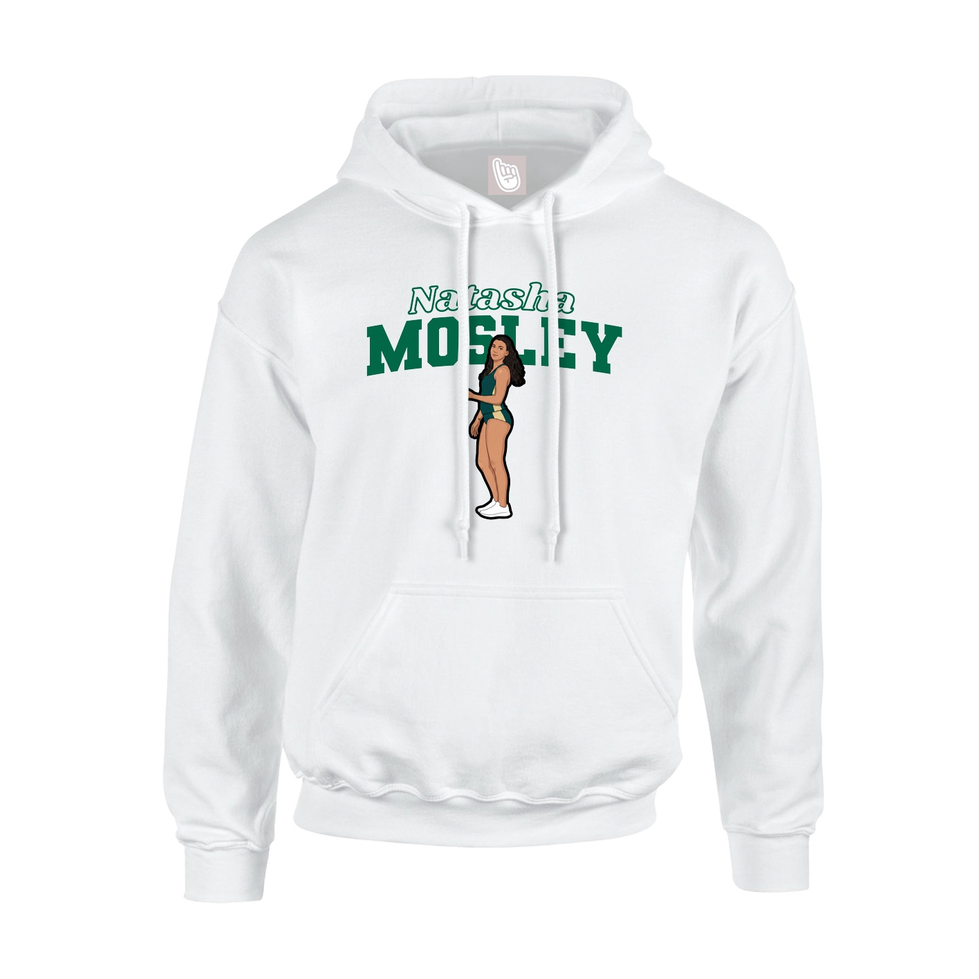 Hoodie — Name Arch in White