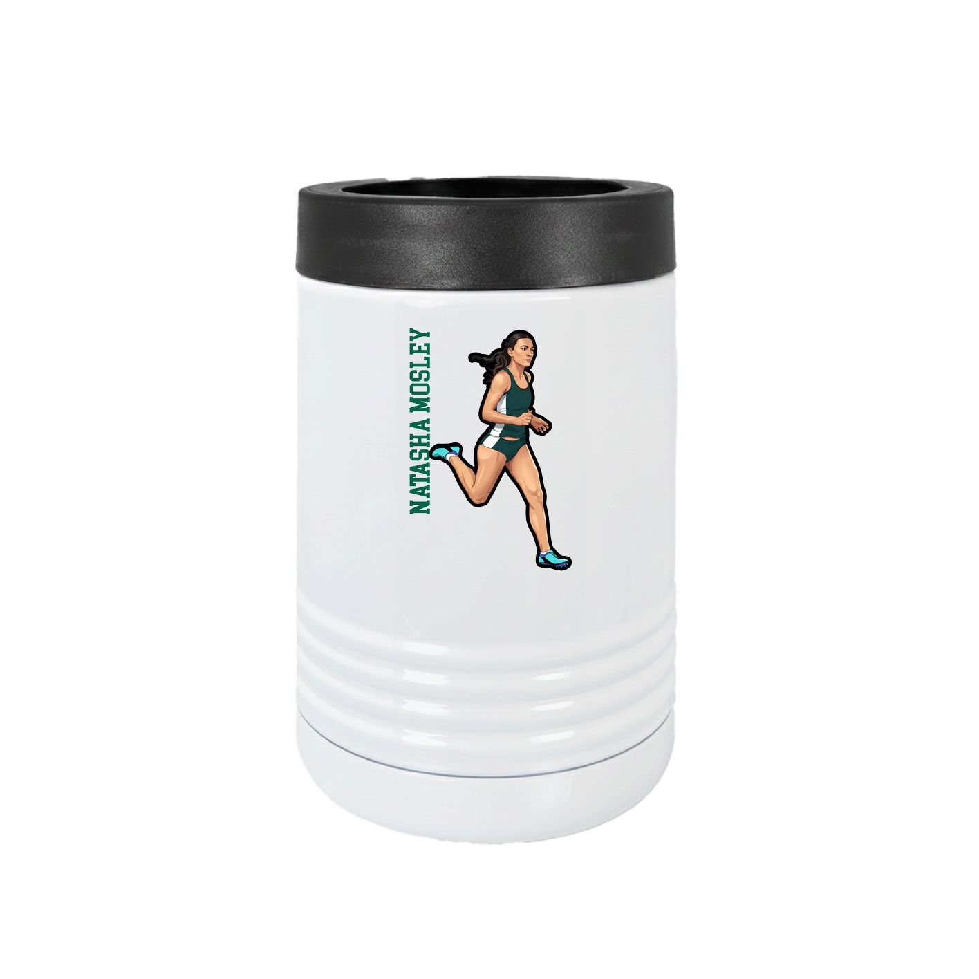 Beverage Holder — Name Vertical in White