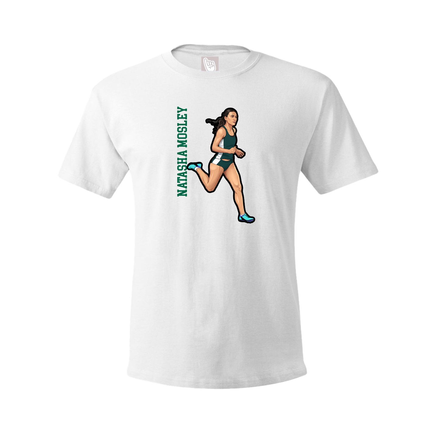 Tee — Name Vertical in White