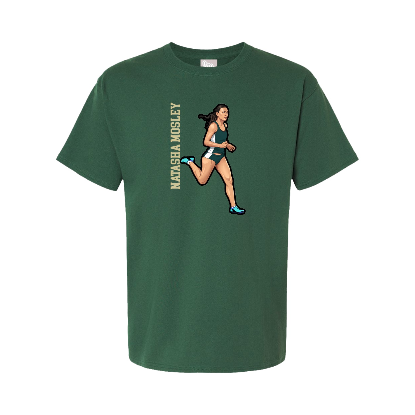 Youth Tee — Name Vertical in Green
