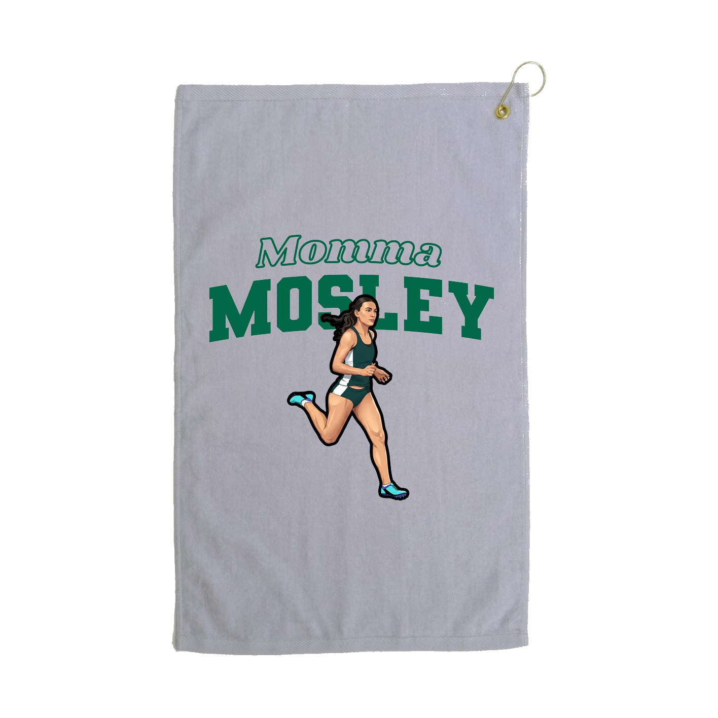 Golf Towel — Mothers Day Block in Grey