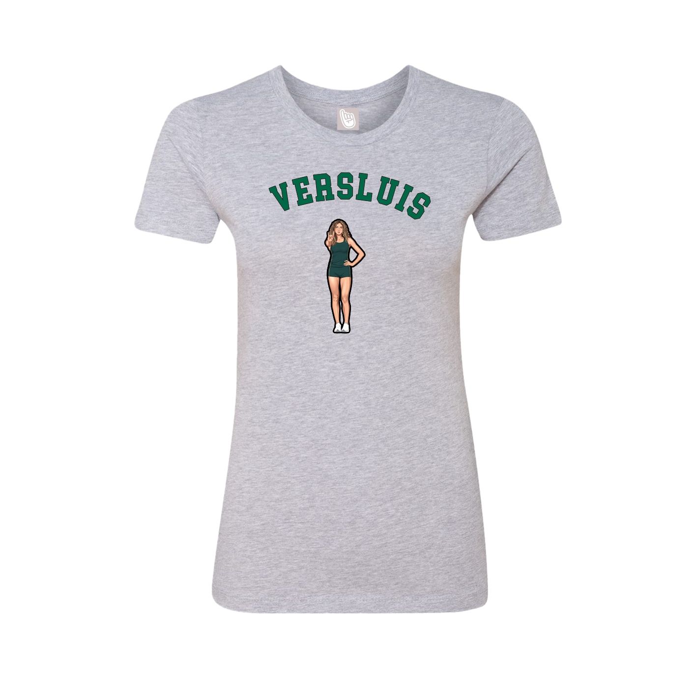 Fitted Women's Tee — Shirsey Arch in Grey