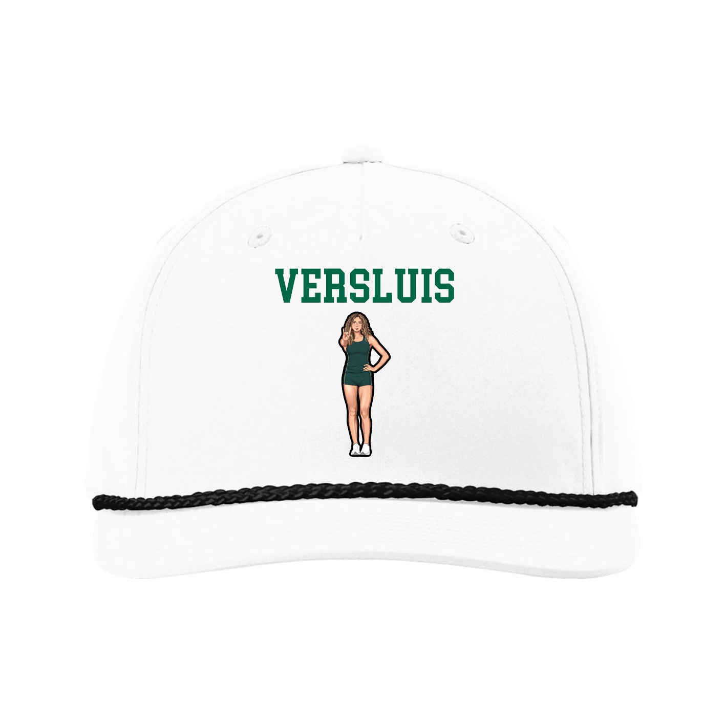 Five-Panel Classic Rope Cap — Shirsey in White