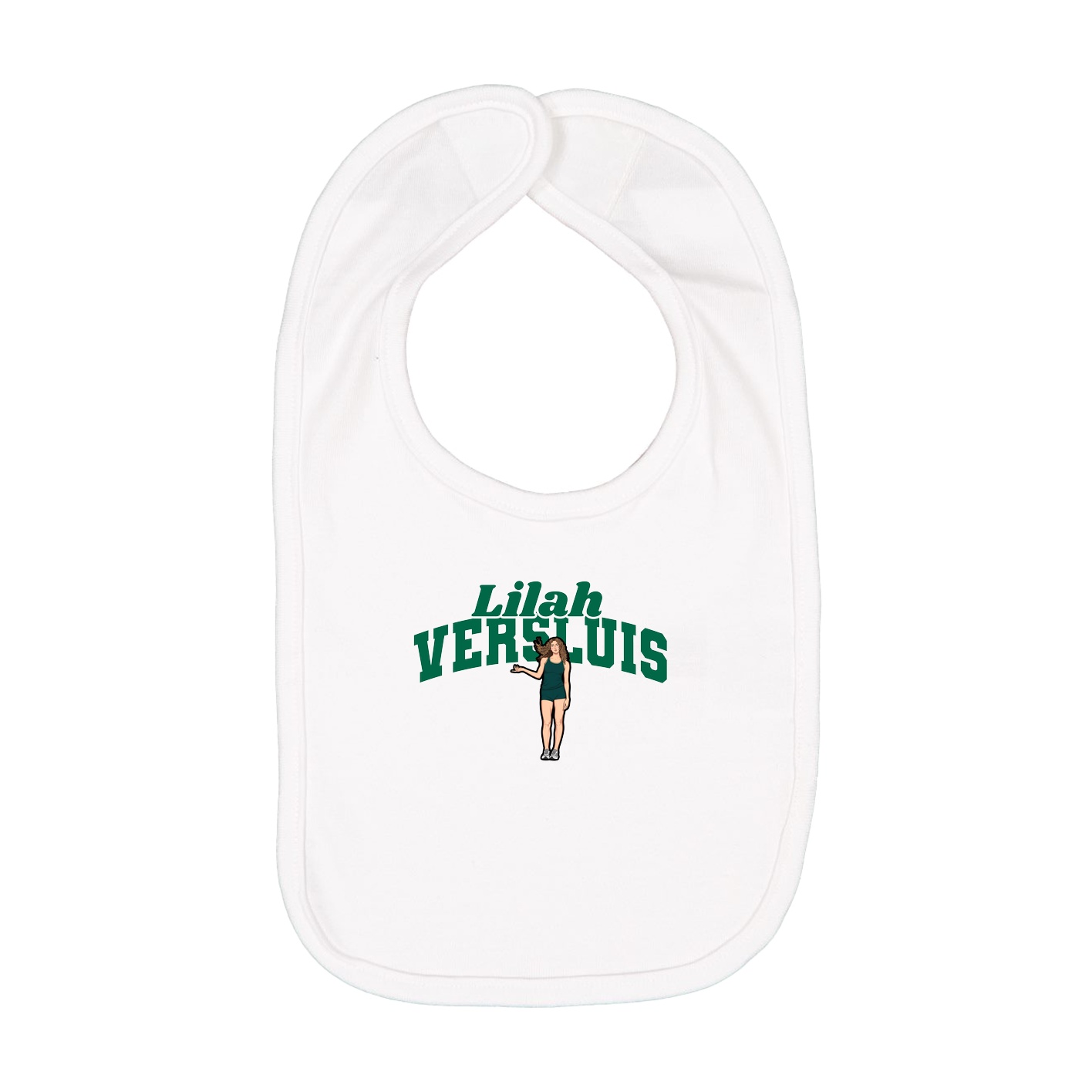 Infant Bib — Signature Arch in White