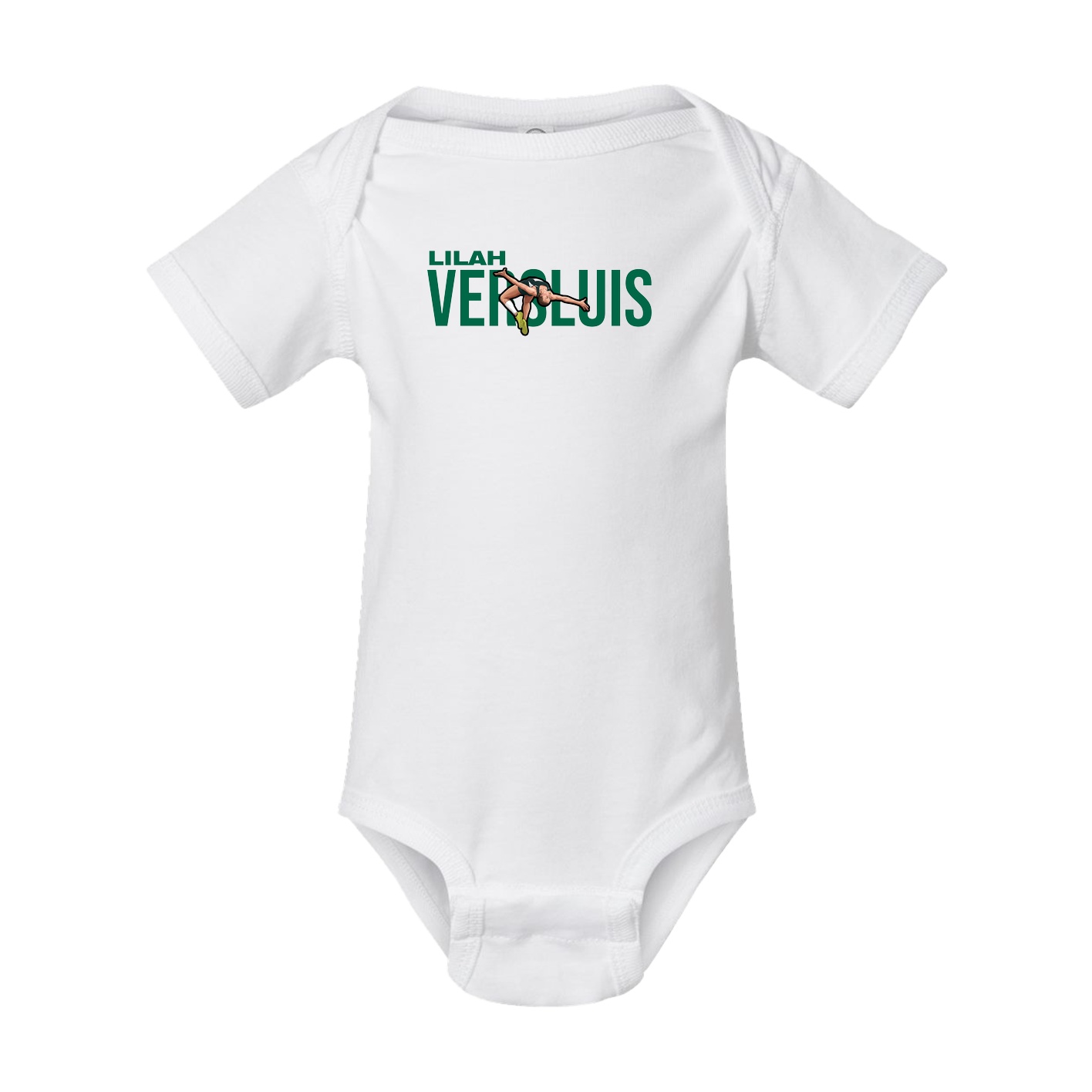Baby Onesie — Player Name in White