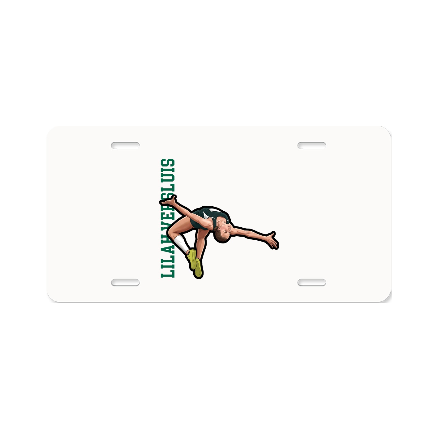 License Plate — Name Vertical in Classic