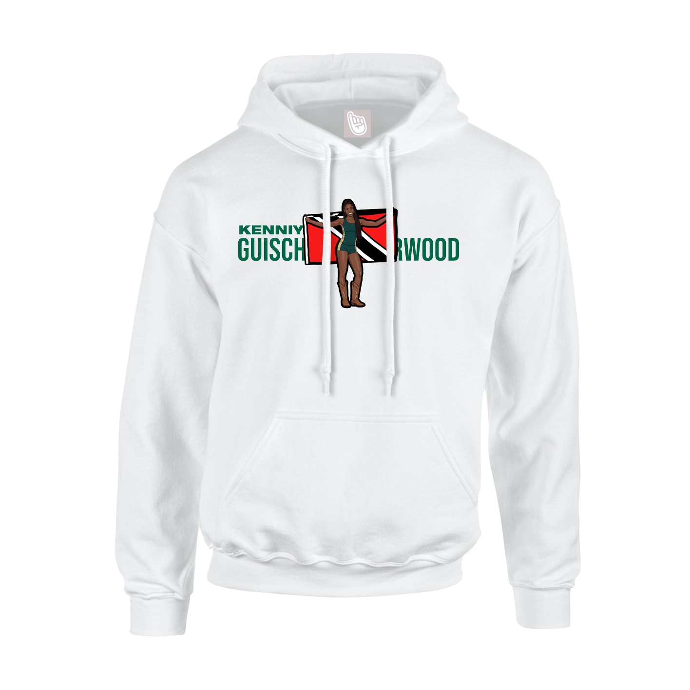 Youth Hoodie — Player Name in White