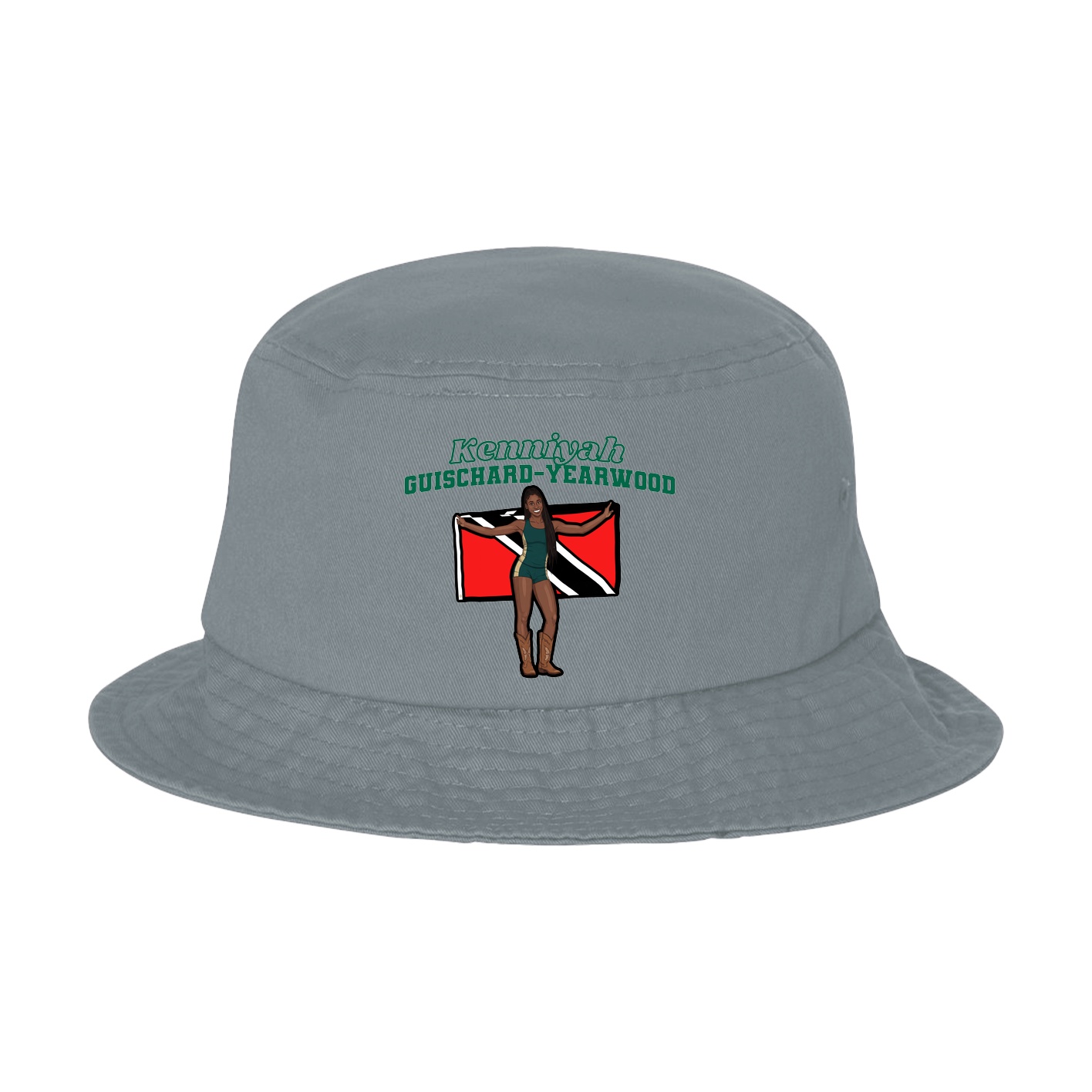 Bucket Cap — Name Arch in Grey