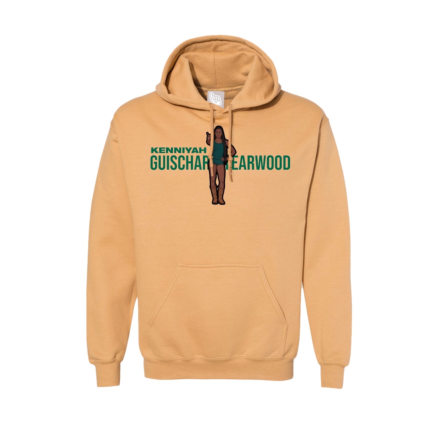Hoodie — Player Name in Vegas Gold