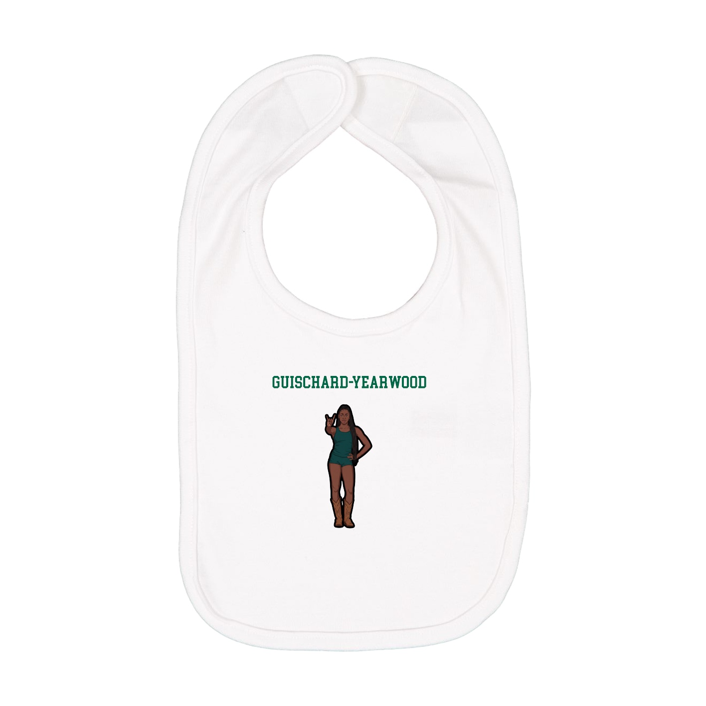 Infant Bib — Shirsey in White