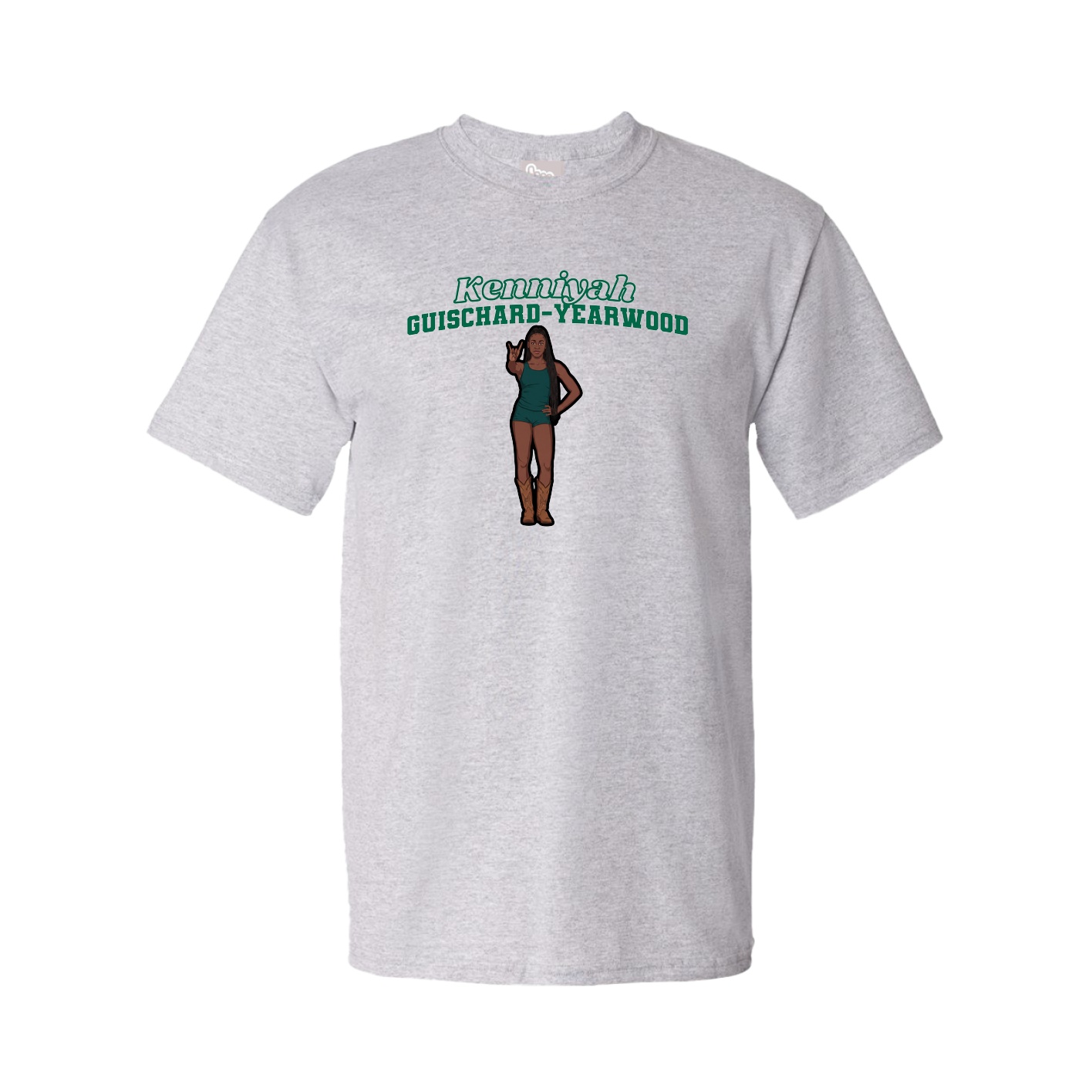 Youth Tee — Name Arch in Grey