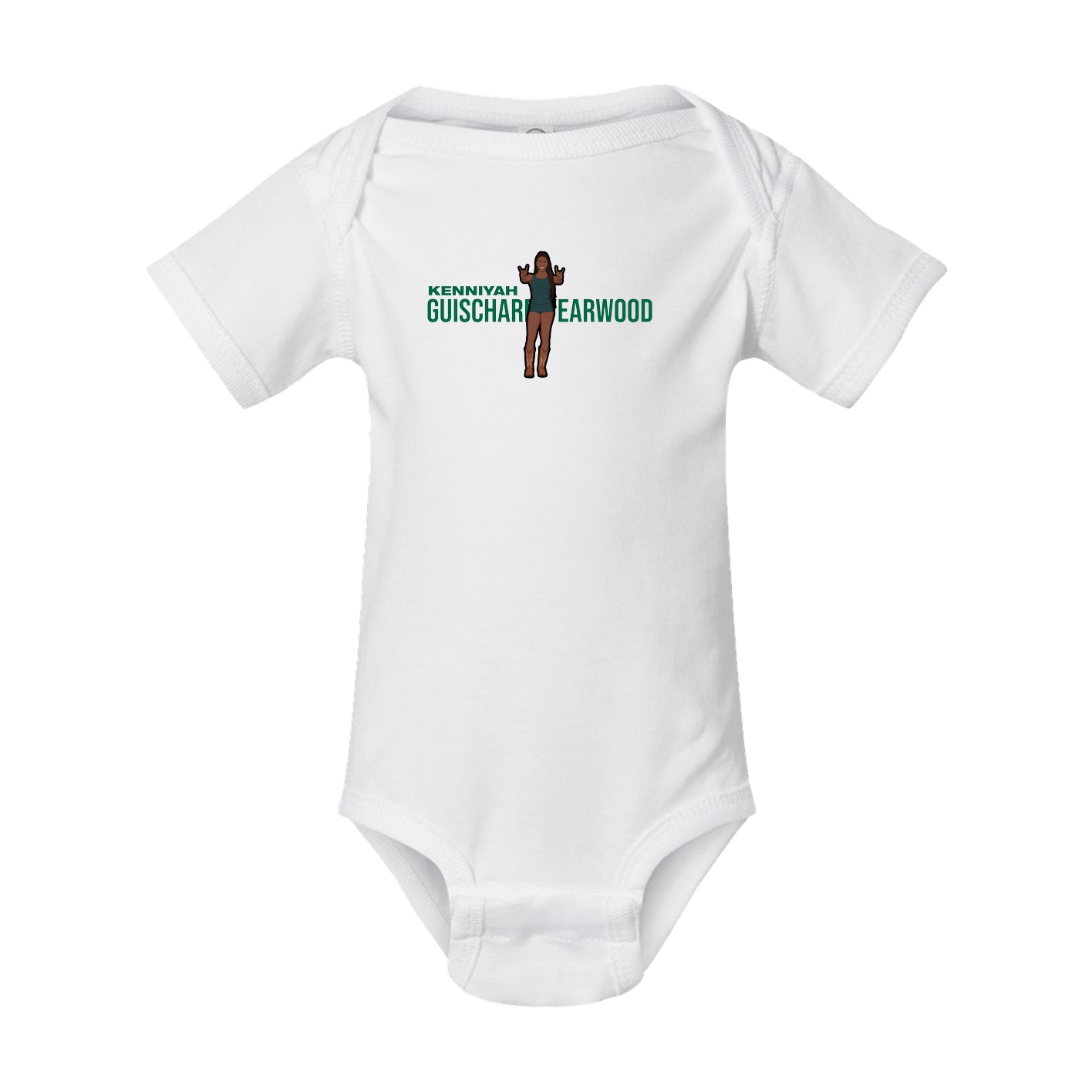 Baby Onesie — Player Name in White