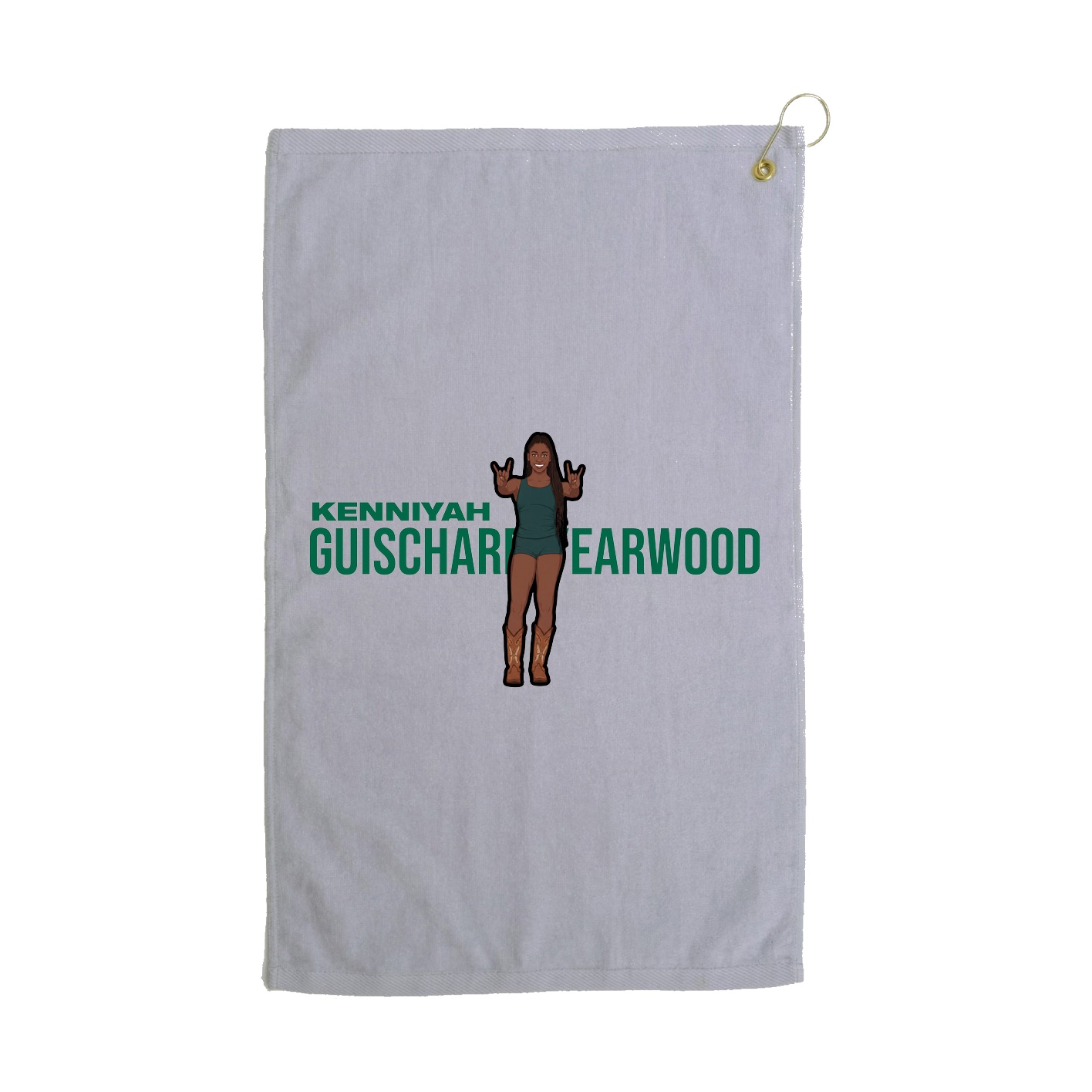 Golf Towel — Player Name in Grey