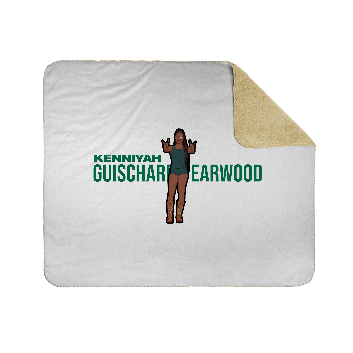 Throw Blanket — Player Name in White